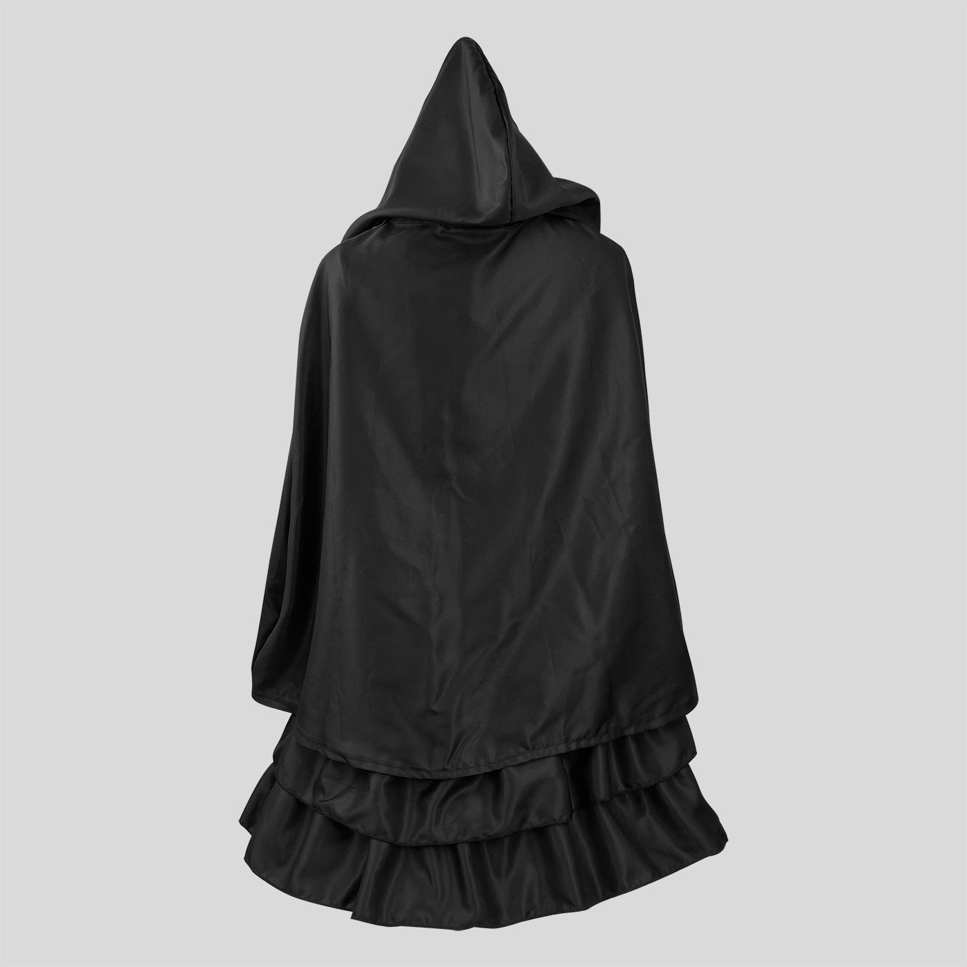 Black Floral Red Court Dress with Hooded Cloak Cosplay Costume