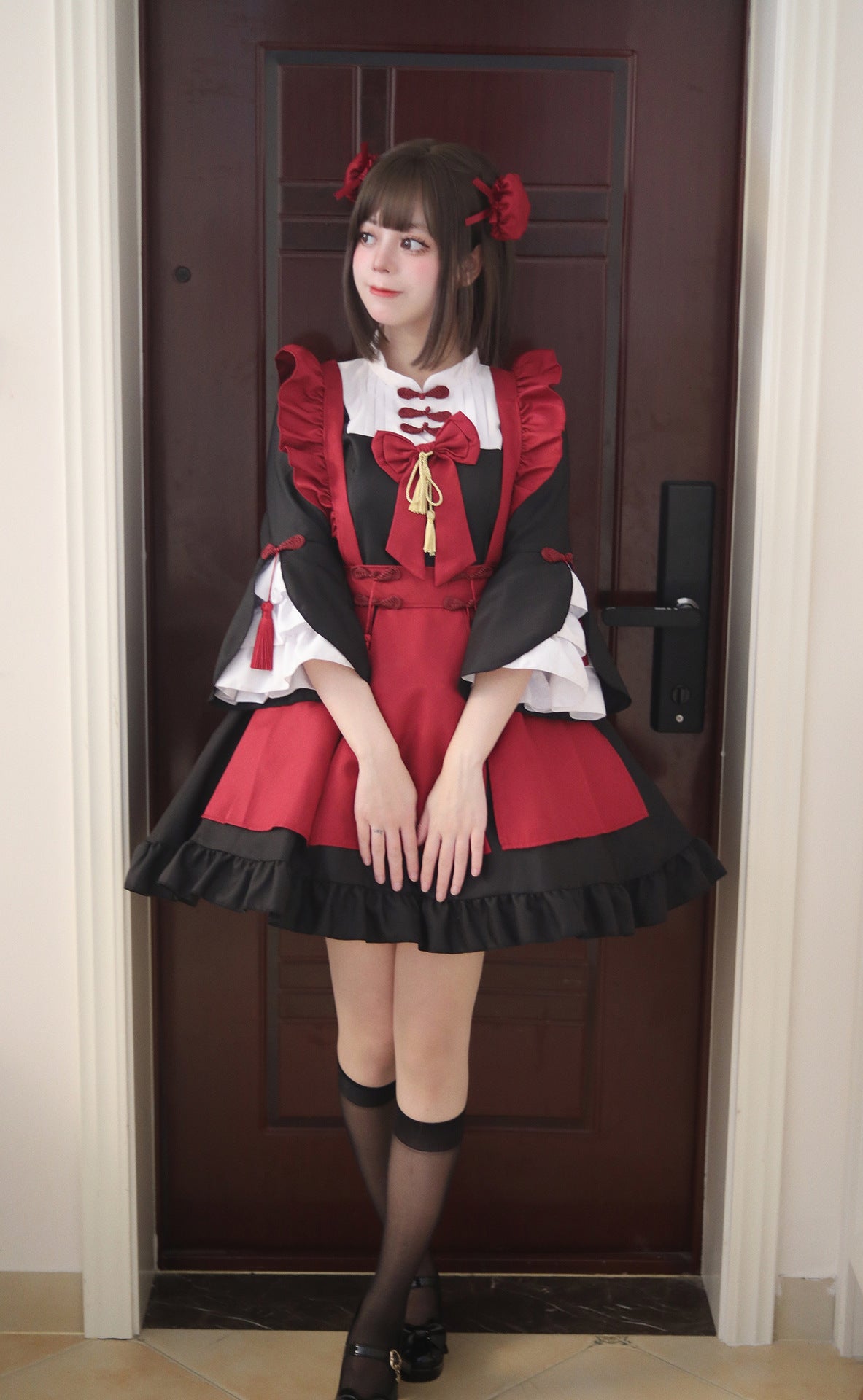 Chinese New Year Spring Festival Maid Outfit Plus Cosplay Costume