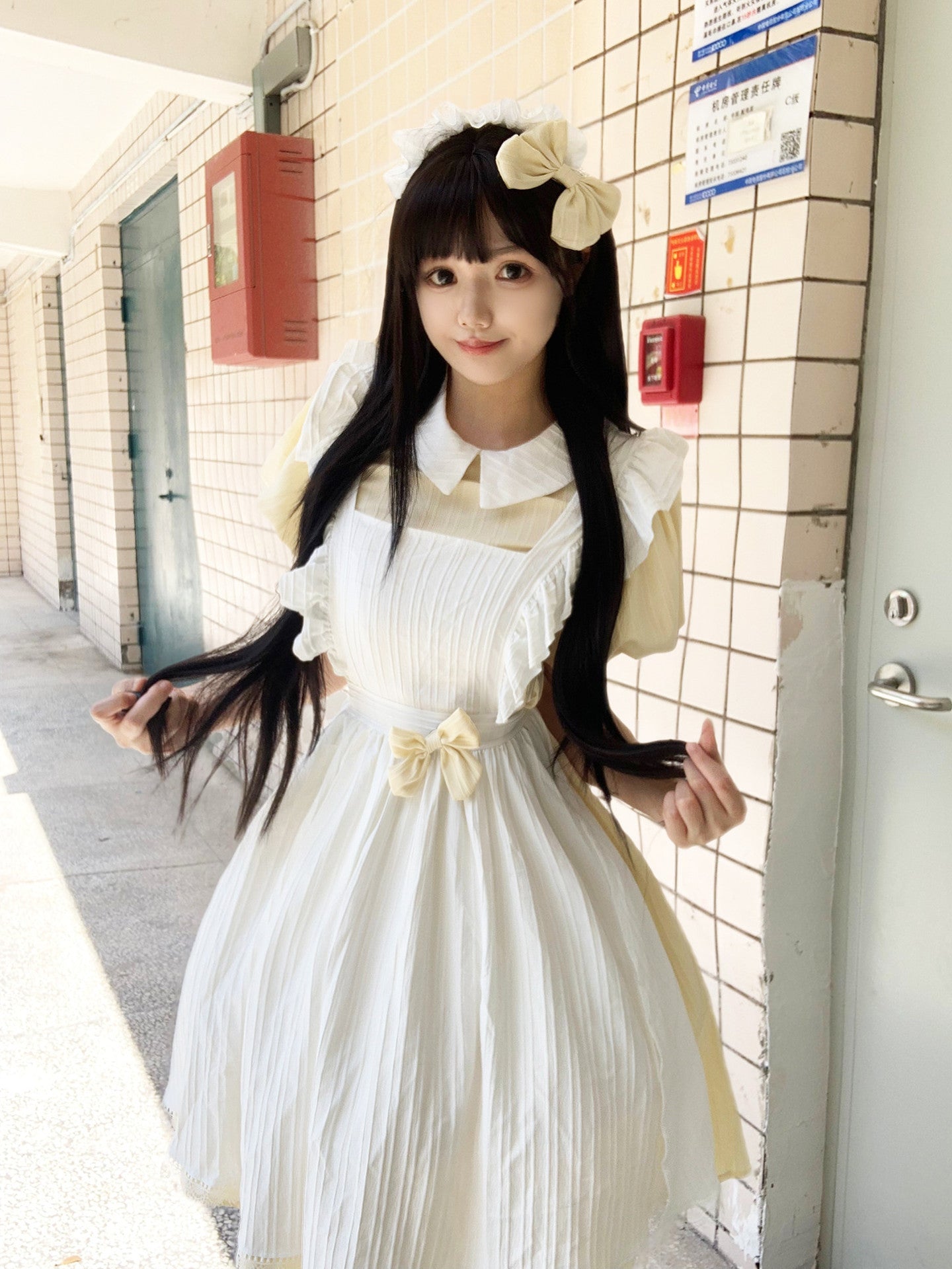 Classic Maid Outfit Long Dress Plus Size Crossdress Cosplay Costume