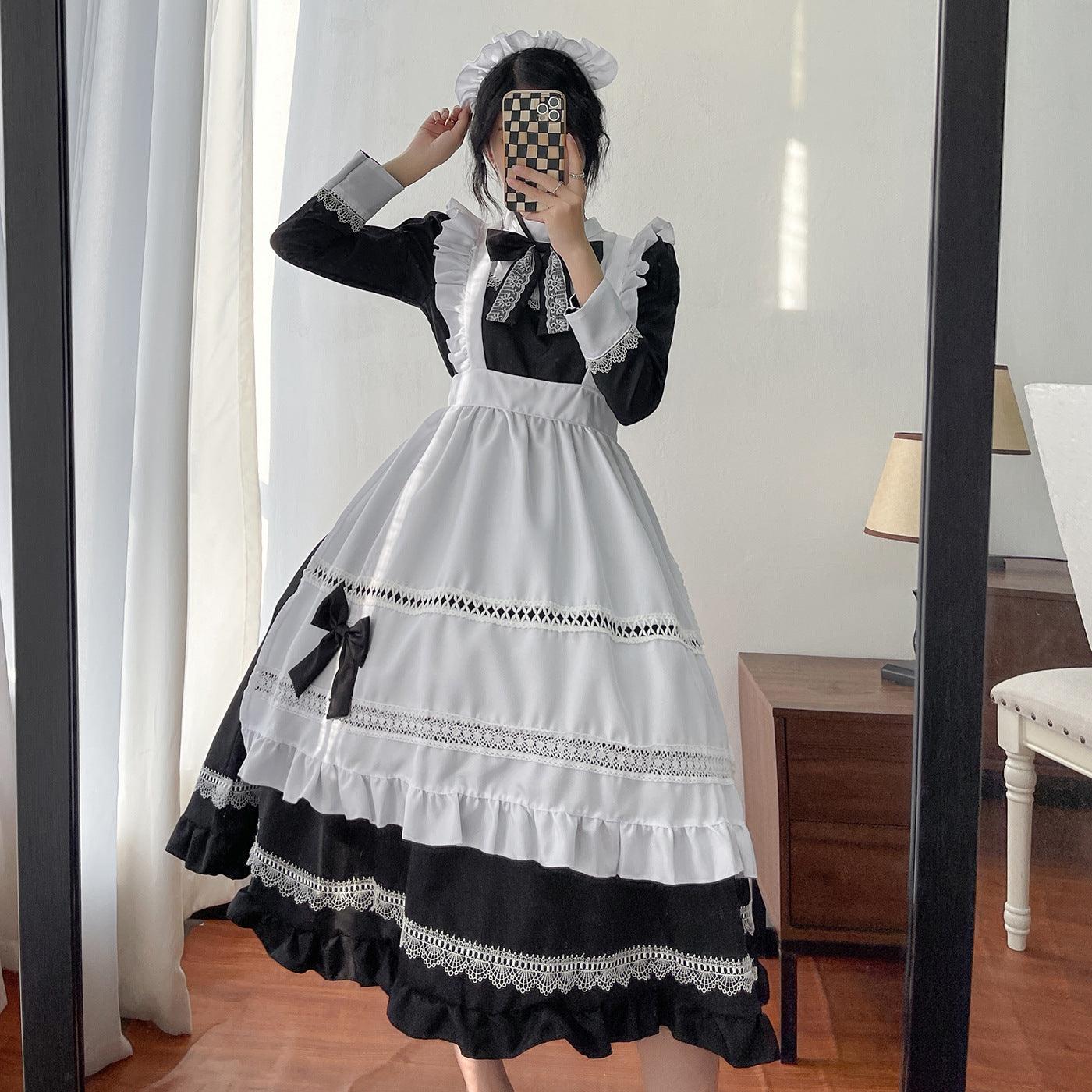British Aristocratic Long Maid Outfit Plus Fancy Cosplay Costume