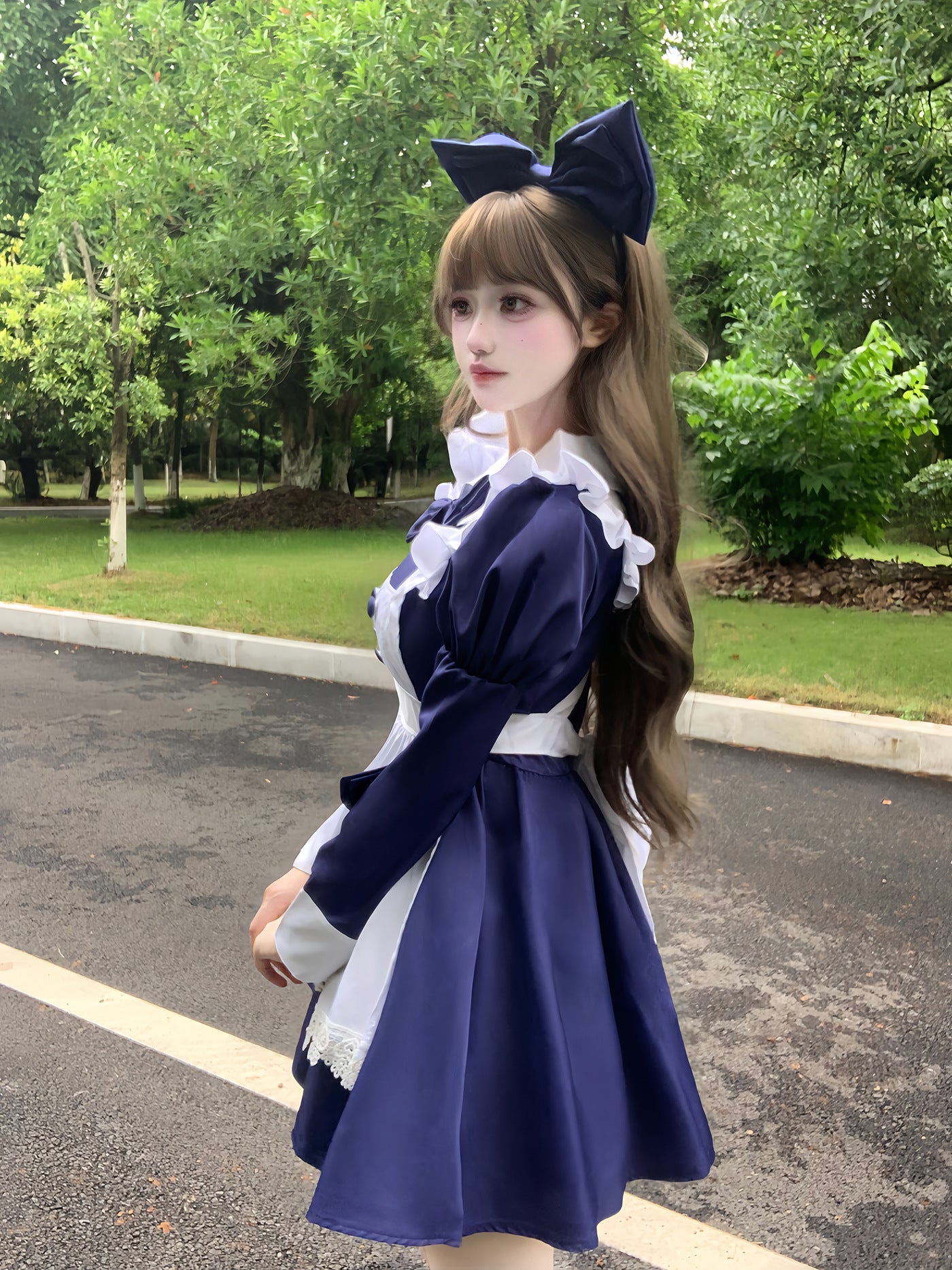 Alice Cafe Waitress Halloween Maid Outfit Plus Cosplay Costume