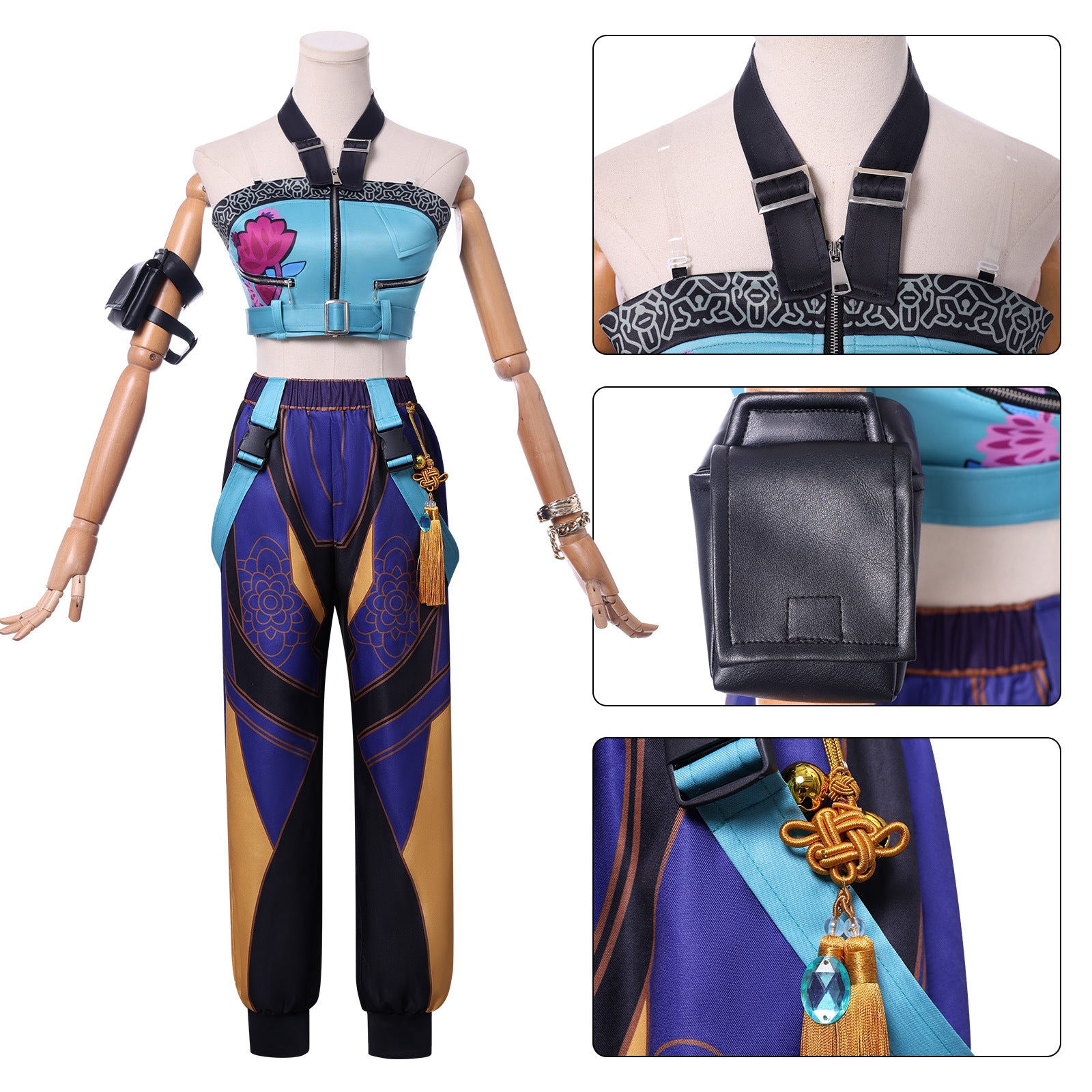 KPop Demon Hunters Zoey Outfit Fullset Adult Kids Cosplay Costumes