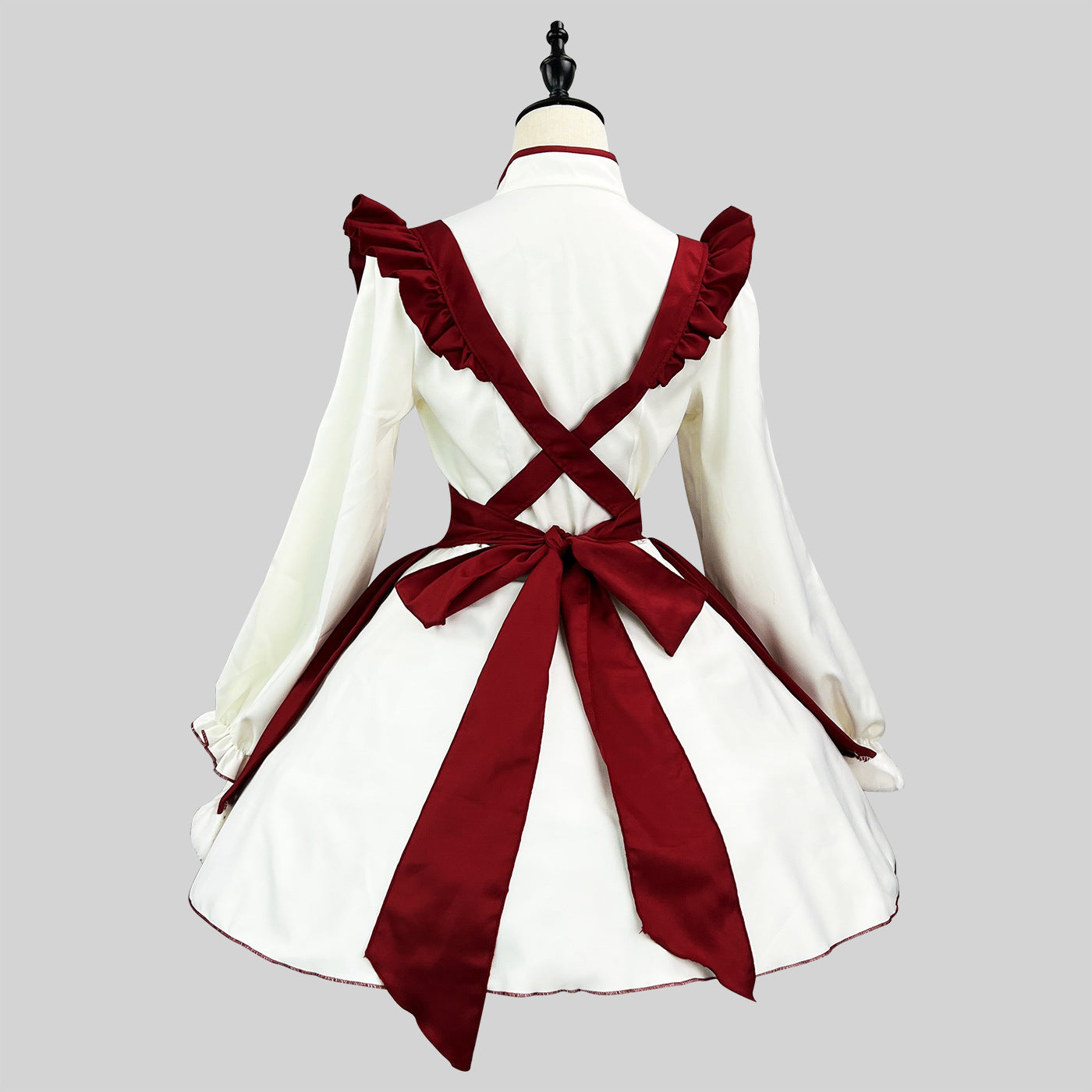 Chinese Cheongsam Collar New Year Maid Outfit Dress Cosplay Costume