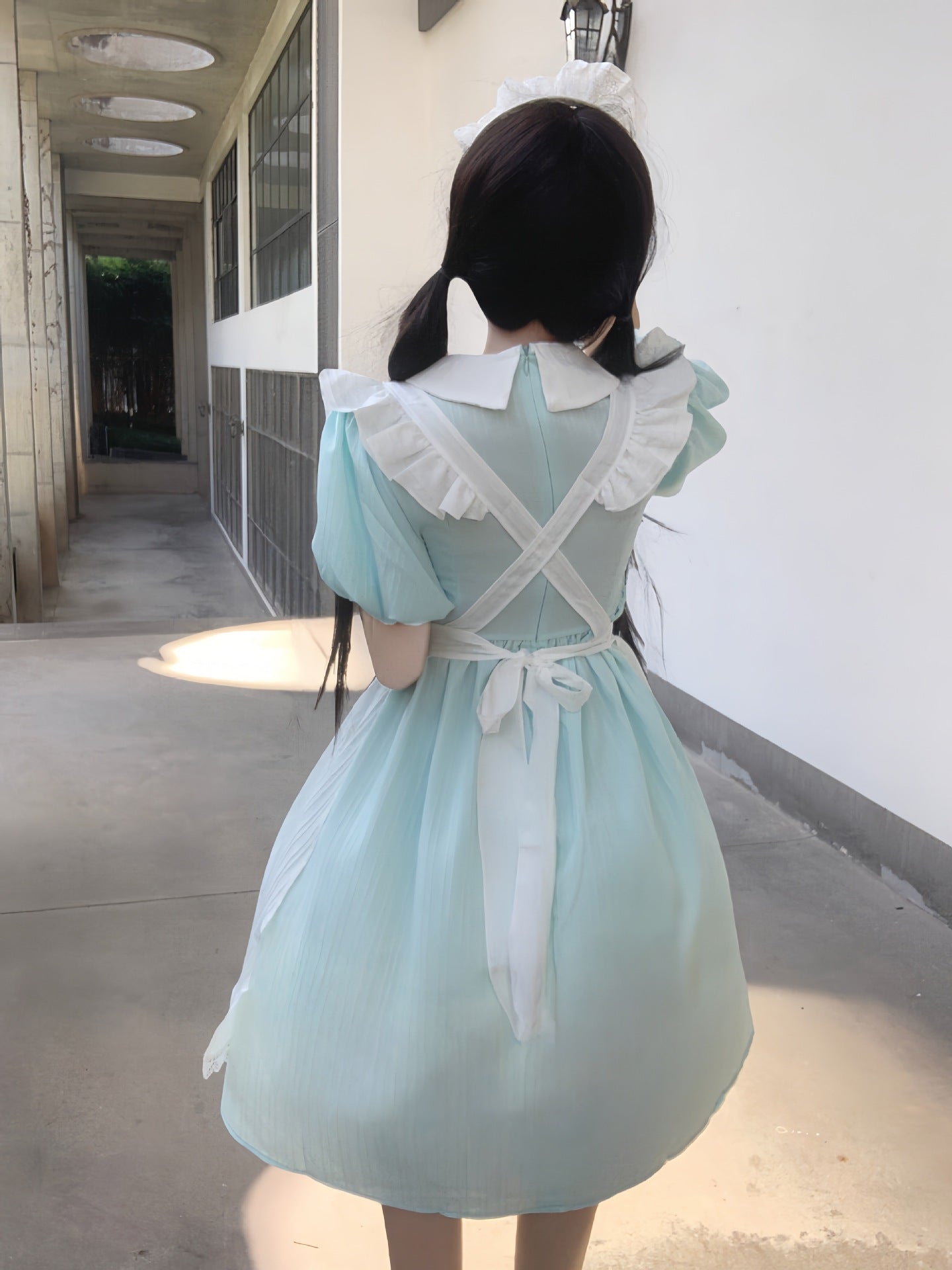 Classic Maid Outfit Long Dress Plus Size Crossdress Cosplay Costume