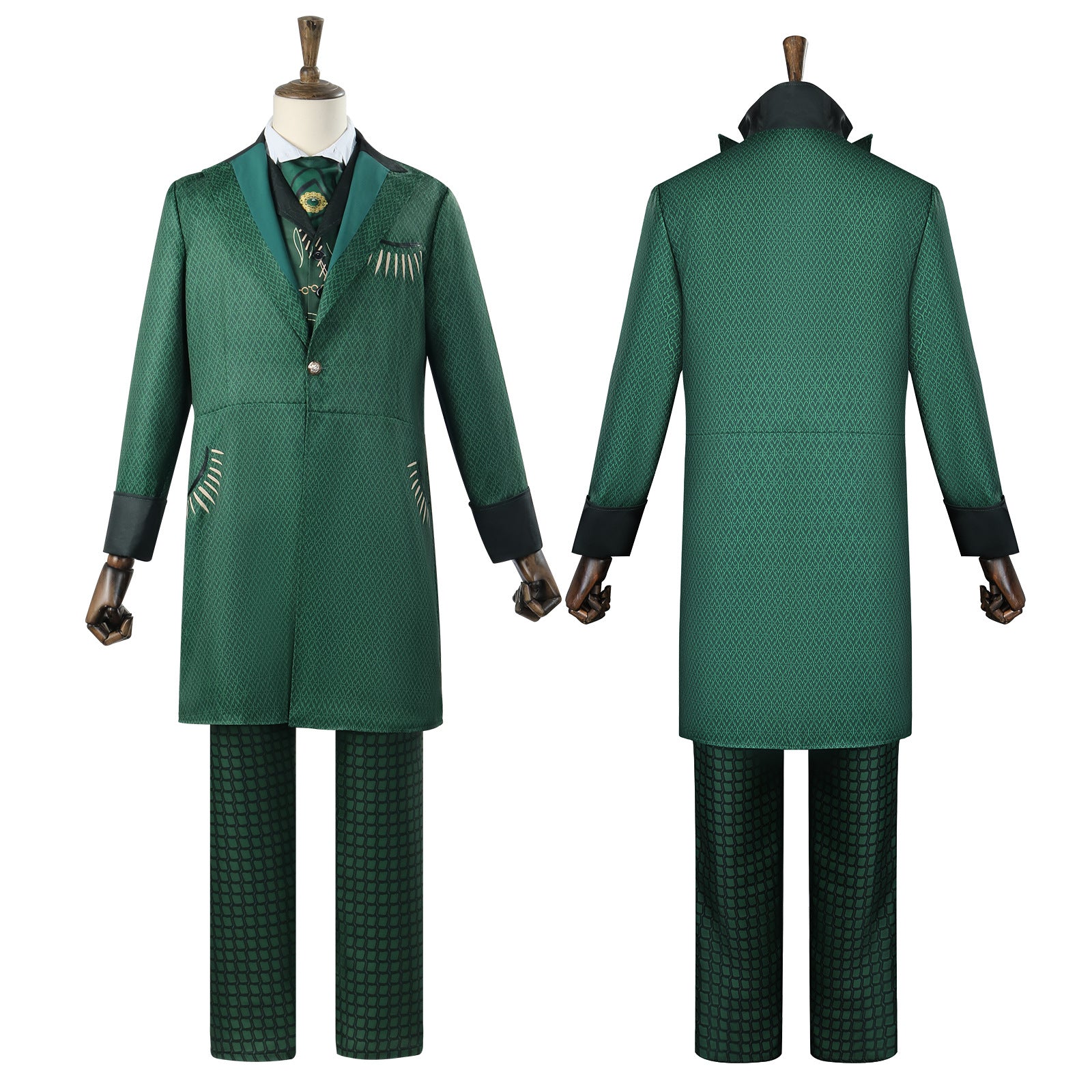 Wicked The Wonderful Wizard of Oz Green Suit Cosplay Costumes