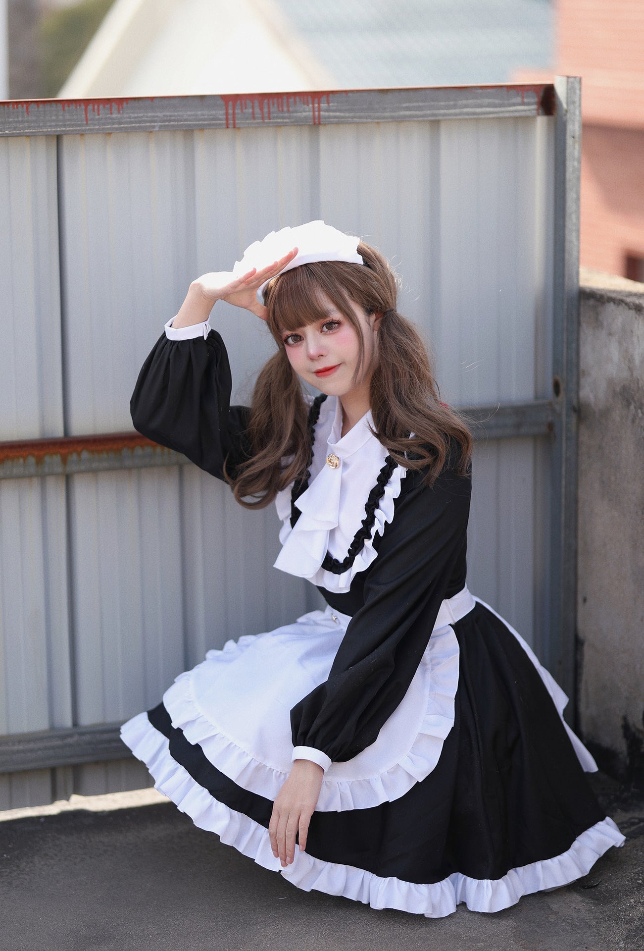Luxury British Long Sleeves Maid Outfit Plus Cosplay Costume