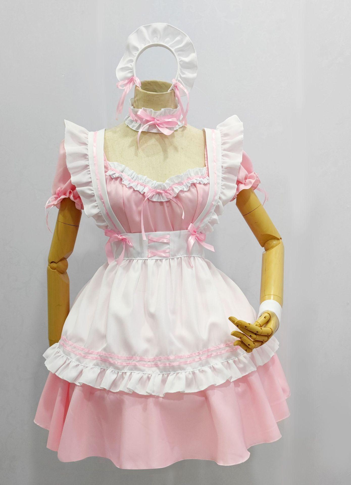 Miracle Nikki Pink Maid Outfit Fancy Dress Anime Cosplay Costume