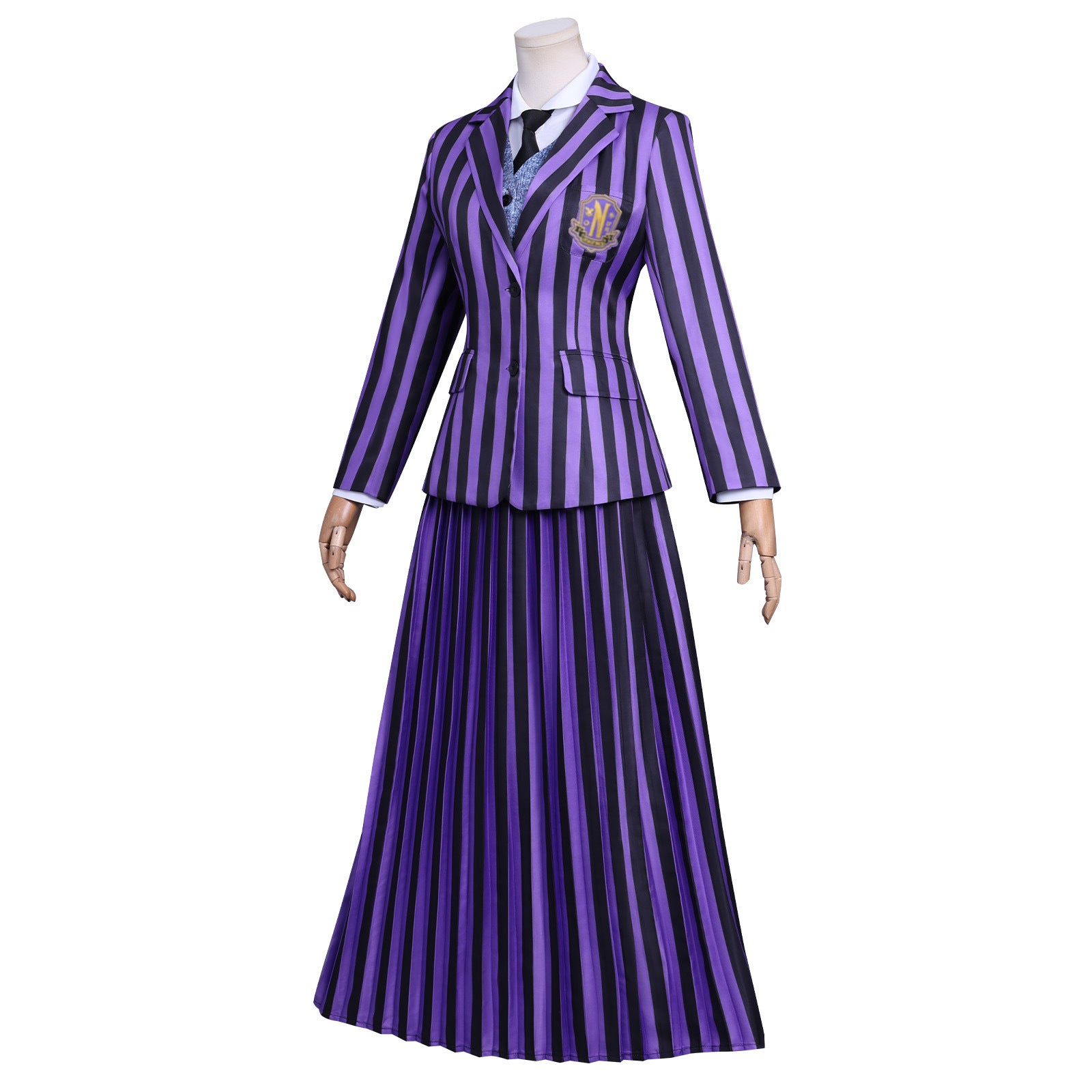 Wednesday 2 Addams Nevermore Academy Purple Uniform Adult Kids Costumes