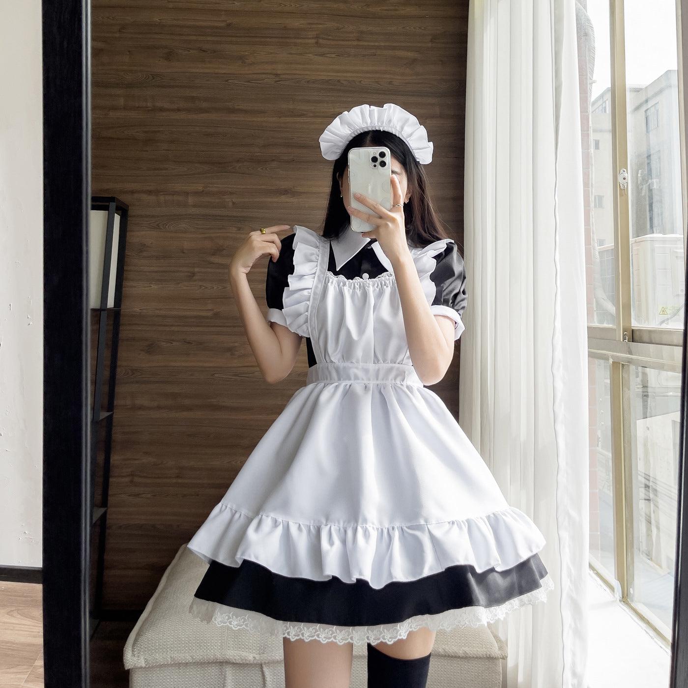 Coffee Waitress Plus Size Maid Outfit Dress Fancy Cosplay Costume