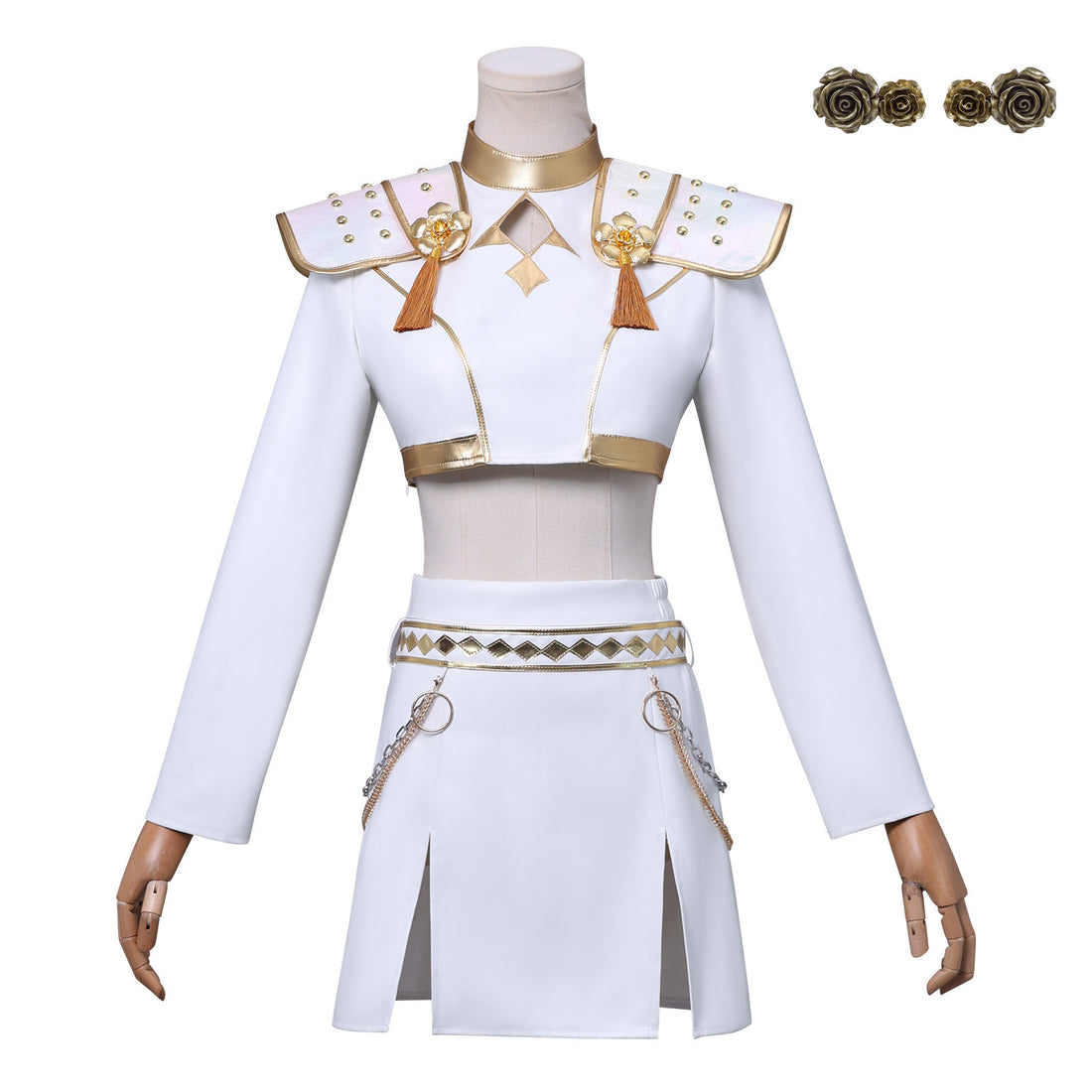 KPop Demon Hunters Zoey White Outfit Adult Kids Cosplay Costumes