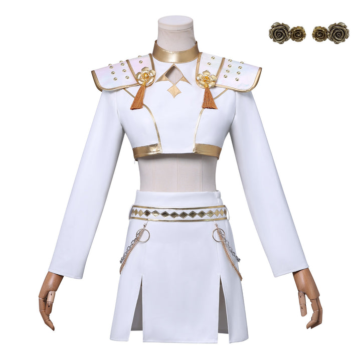 KPop Demon Hunters Zoey White Outfit Adult Kids Cosplay Costumes