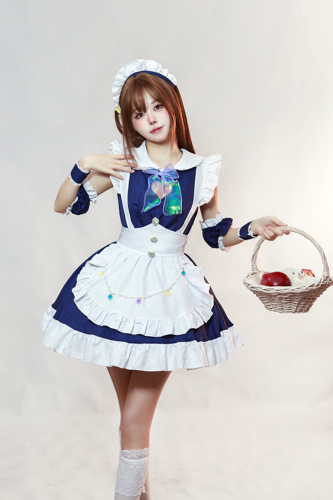 Cute Bow Maid Outfit Crossdresser Plus Dress Cosplay Costume