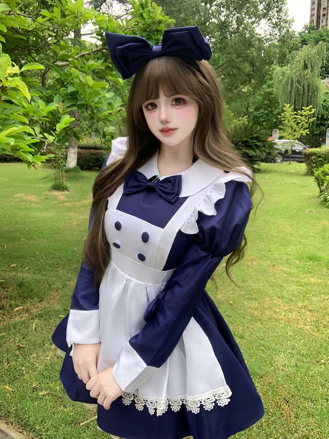 Alice Cafe Waitress Halloween Maid Outfit Plus Cosplay Costume
