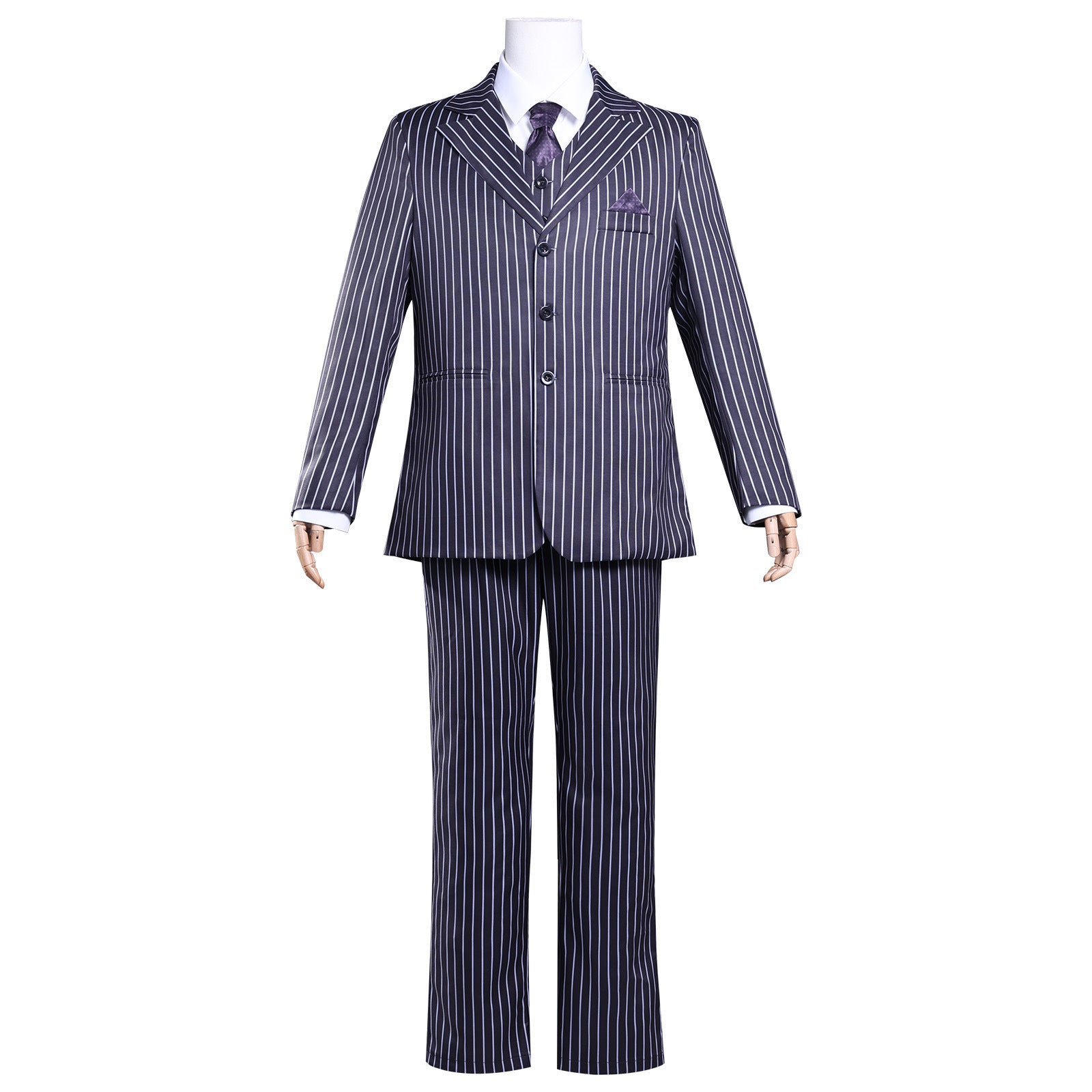 Wednesday 2 Gomez Addams Striped Suit Male Cosplay Costumes