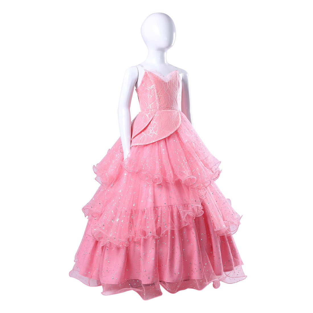 Wicked: For Good Witch Glinda Kids Pink Dress Cosplay Costumes