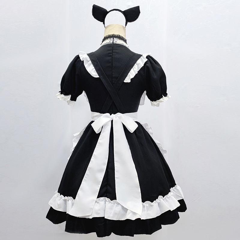 Original Black Cute Cat Maid Outfit Fancy Dress Cosplay Costume