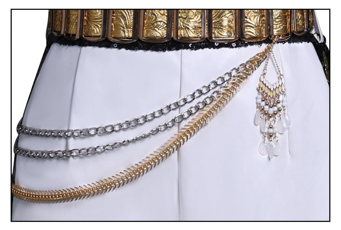 KPop Demon Hunters Rumi Black Gold Outfit Adult Kids Cosplay Costumes