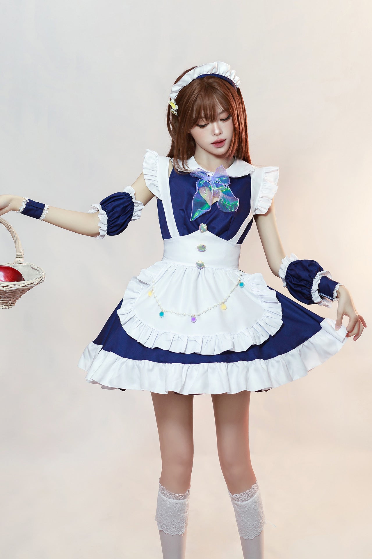 Cute Bow Maid Outfit Crossdresser Plus Dress Cosplay Costume