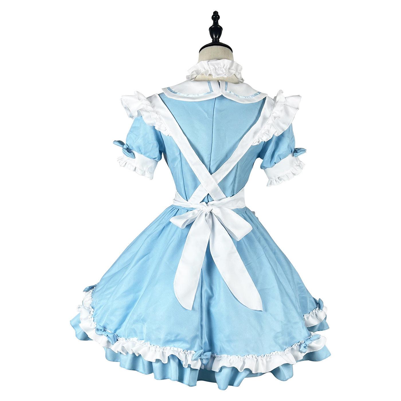 Light Blue Alice Maid Outfit Dress Fancy Plus Size Cosplay Costume