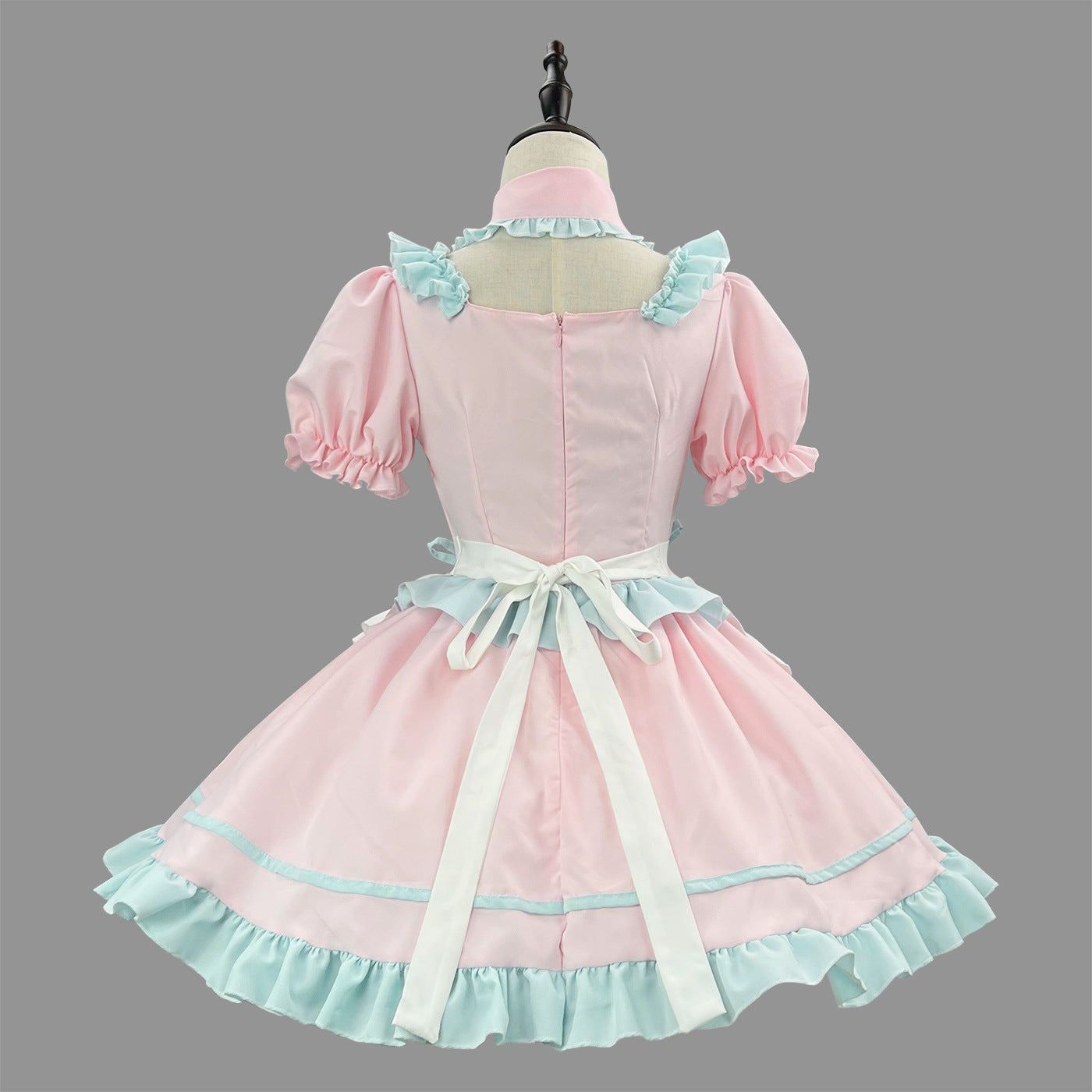 Candy Color Cute Waitress Maid Outfit Plus Size Cosplay Costume