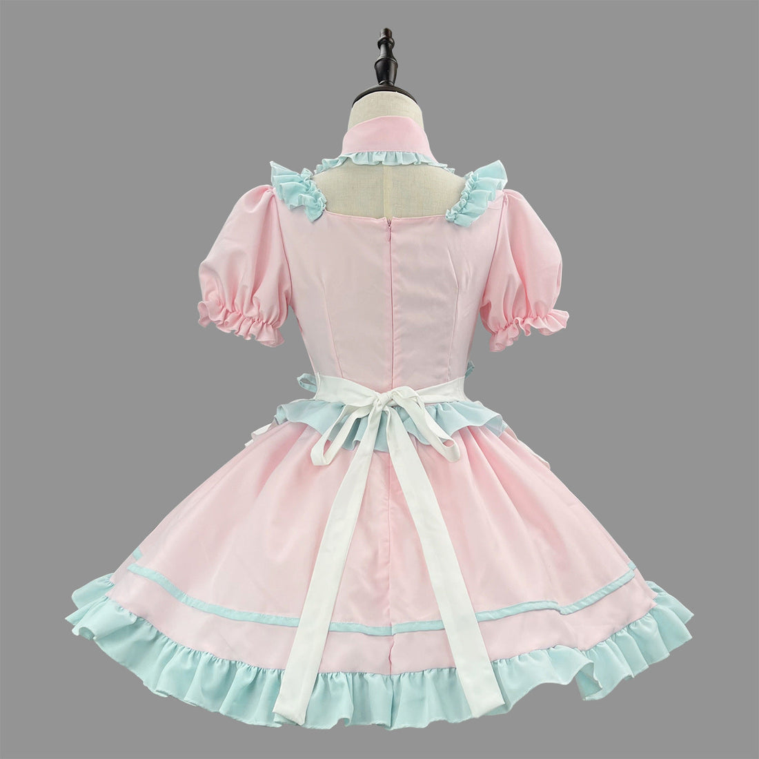 Candy Color Cute Waitress Maid Outfit Plus Size Cosplay Costume