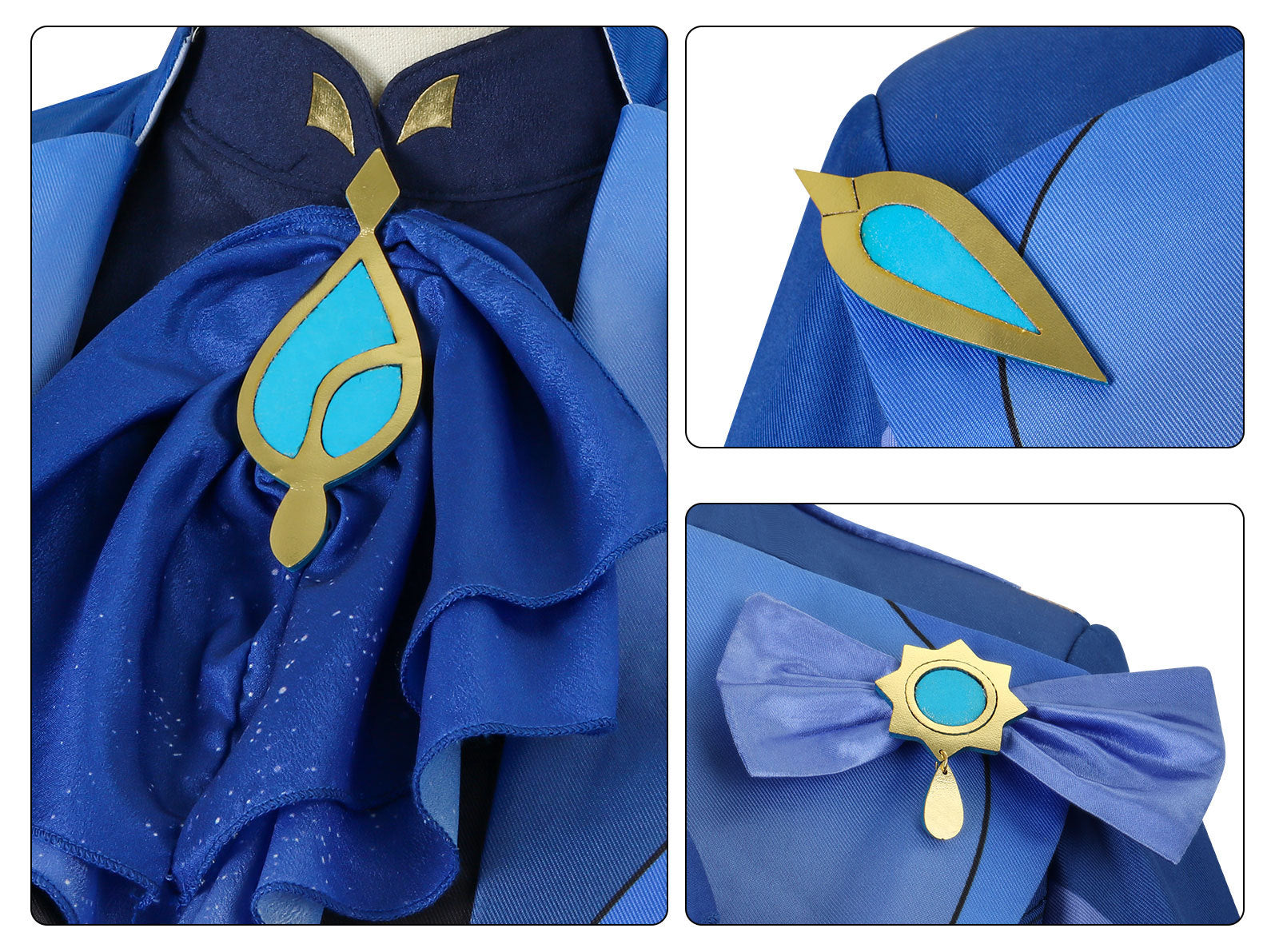 Genshin Impact Focalors Furina de Fontaine Black Cosplay Costumes