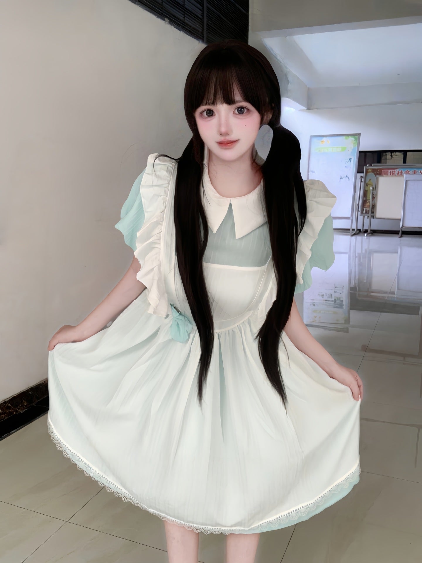 Classic Maid Outfit Long Dress Plus Size Crossdress Cosplay Costume