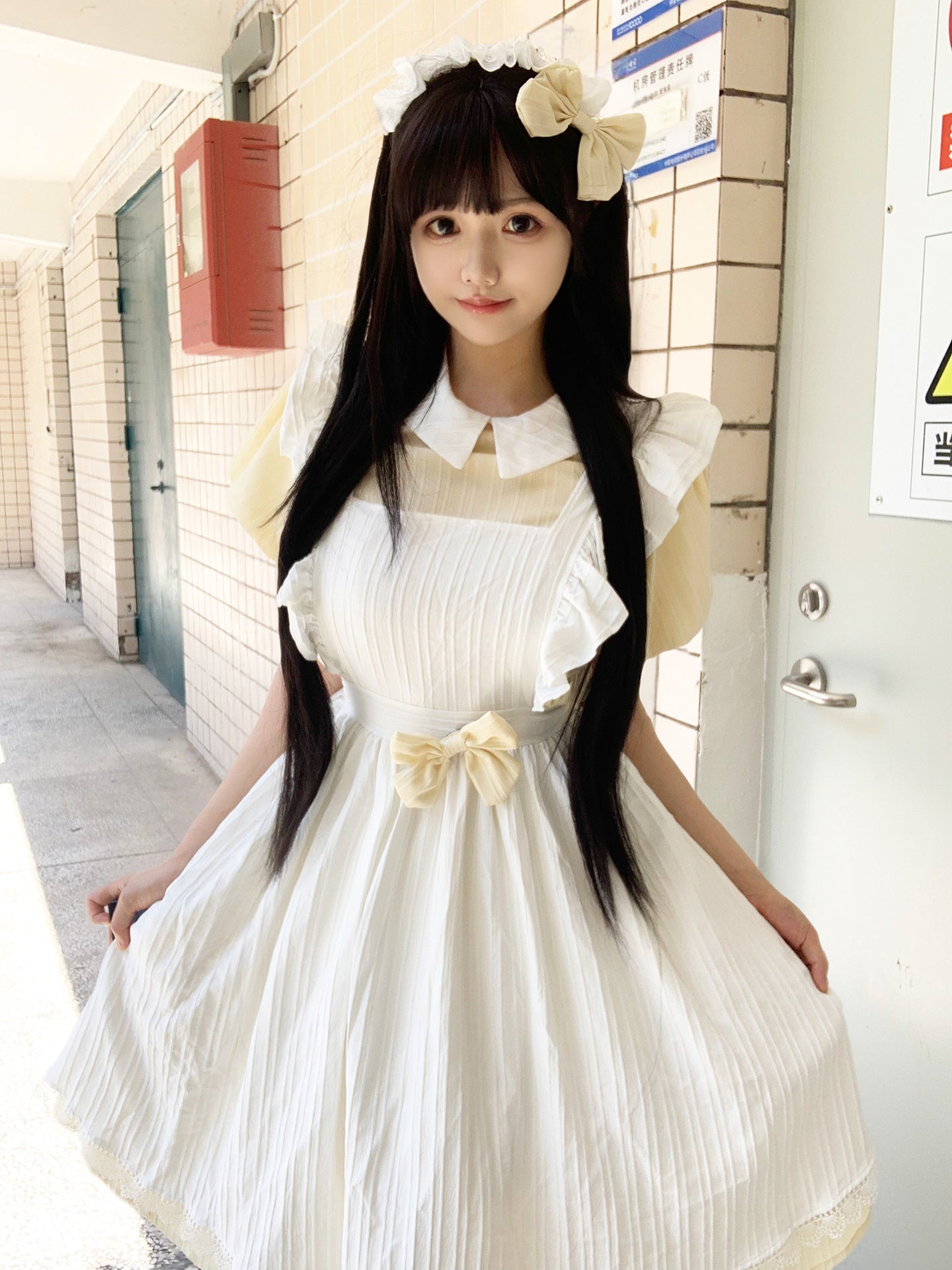 Classic Maid Outfit Long Dress Plus Size Crossdress Cosplay Costume