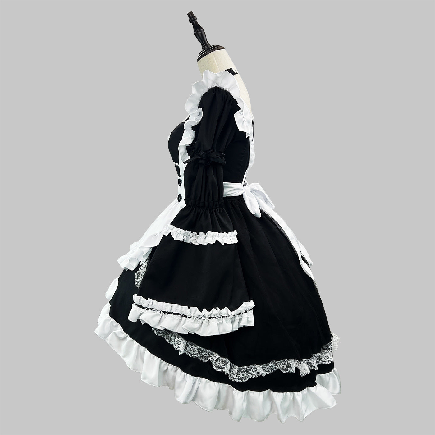 Flared Long Sleeves Dance Maid Outfit Plus Dress Cosplay Costume