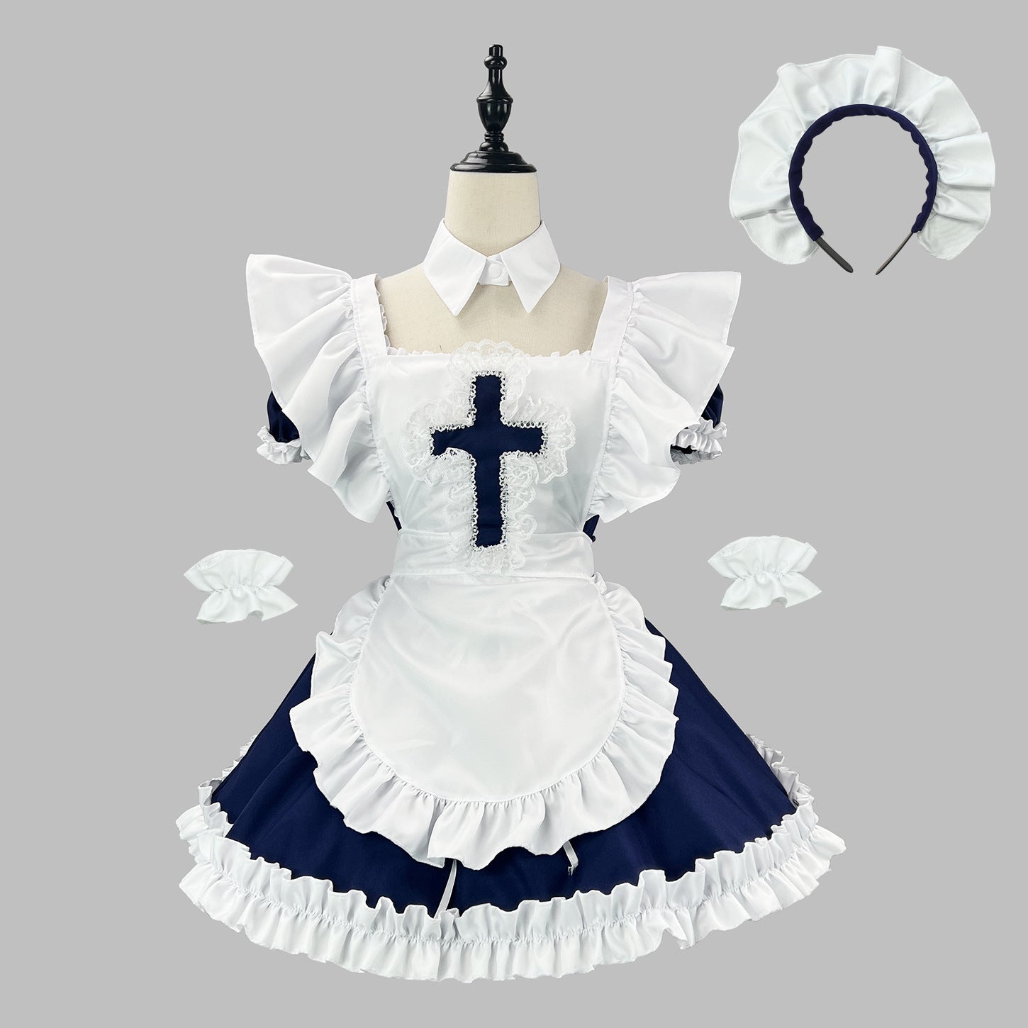 Classic Short Sleeves Maid Outfit Plus Lolita Cosplay Costume