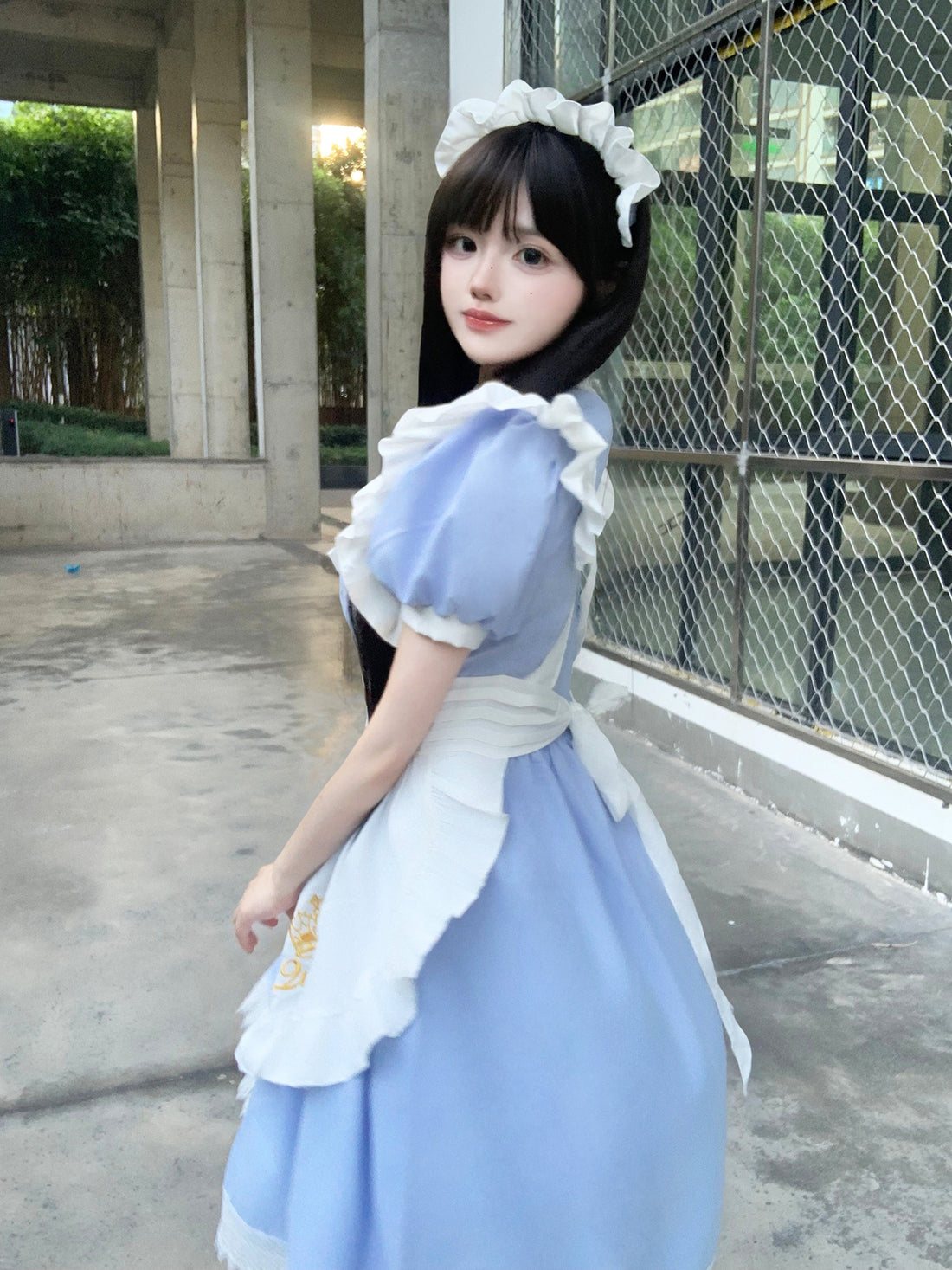 Queen Crown British Maid Outfit Long Dress Plus Cosplay Costume
