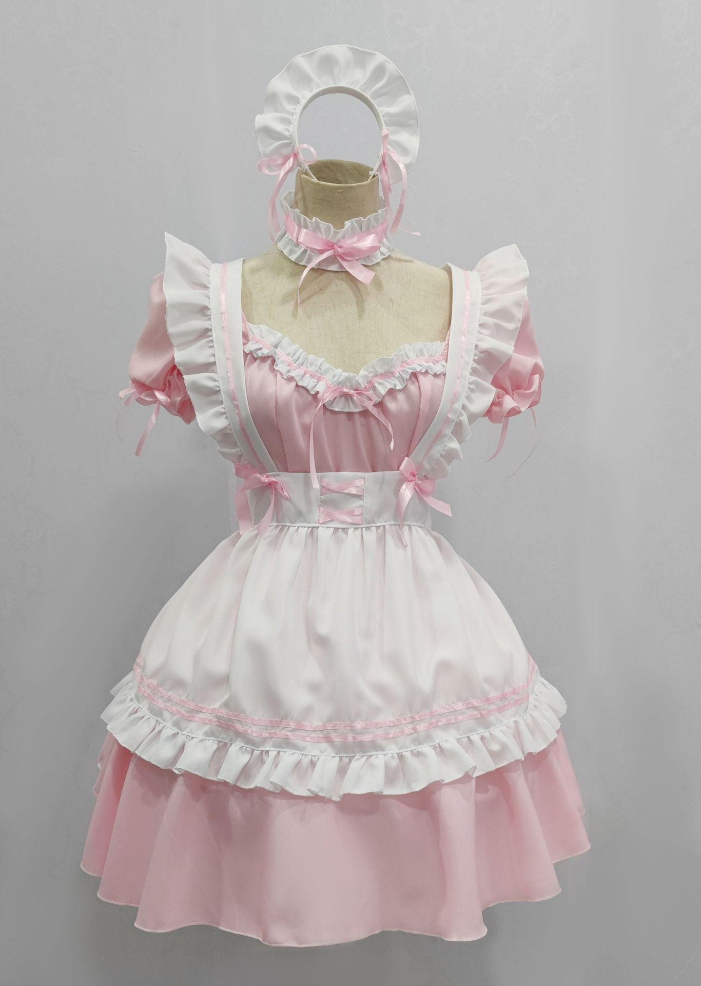 Miracle Nikki Pink Maid Outfit Fancy Dress Anime Cosplay Costume