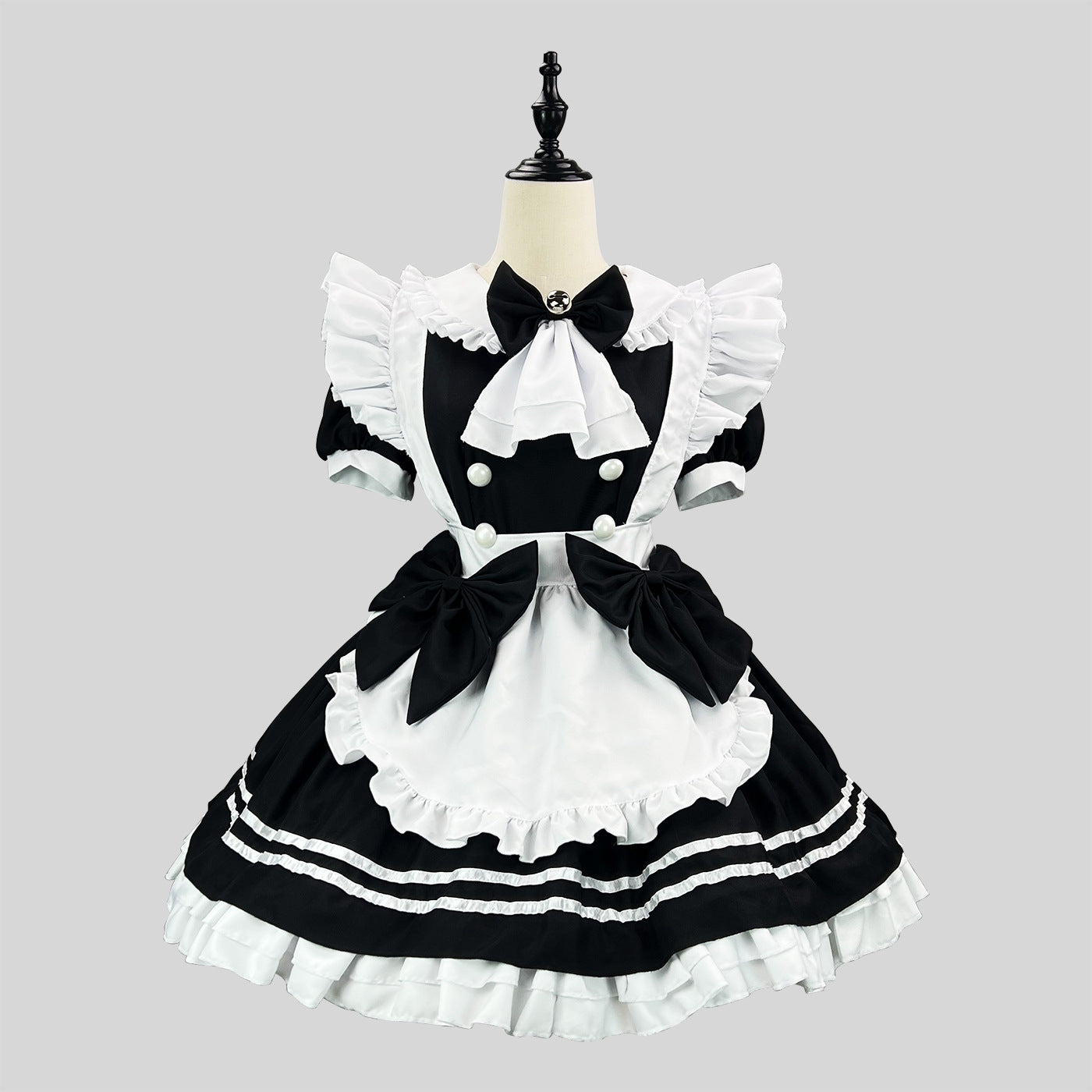 Black White Little Devil Maid Outfit Lolita Plus Cosplay Costume