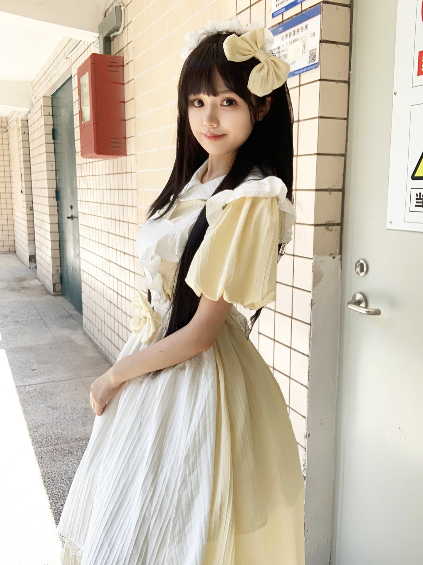 Classic Maid Outfit Long Dress Plus Size Crossdress Cosplay Costume