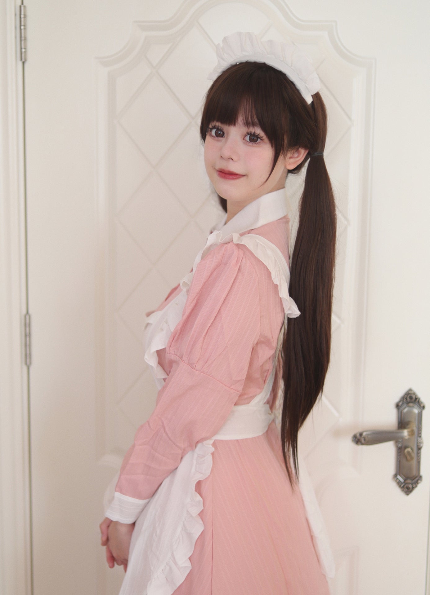 Traditional Britain Long Maid Outfit Plus Dress Cosplay Costume