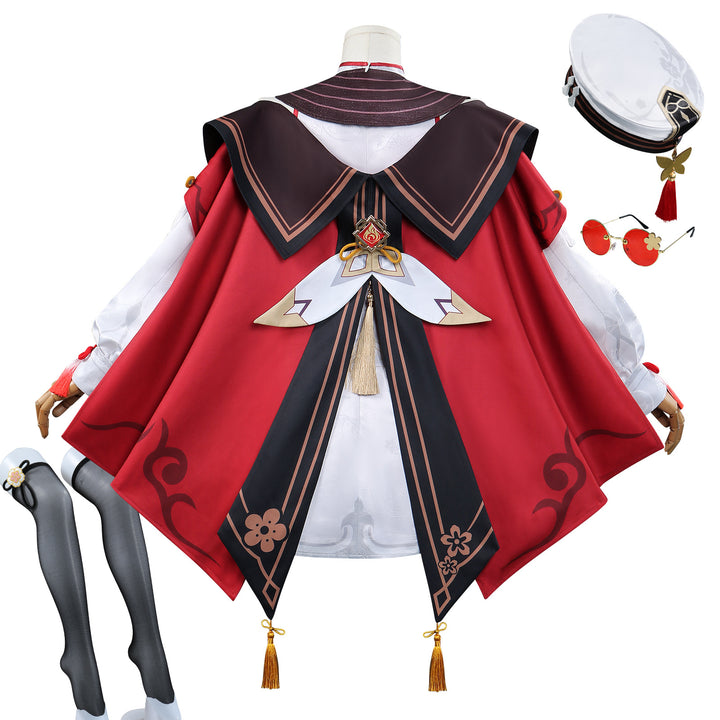 Genshin Impact Lantern Rite Hu Tao Crimson Snow Cosplay Costumes