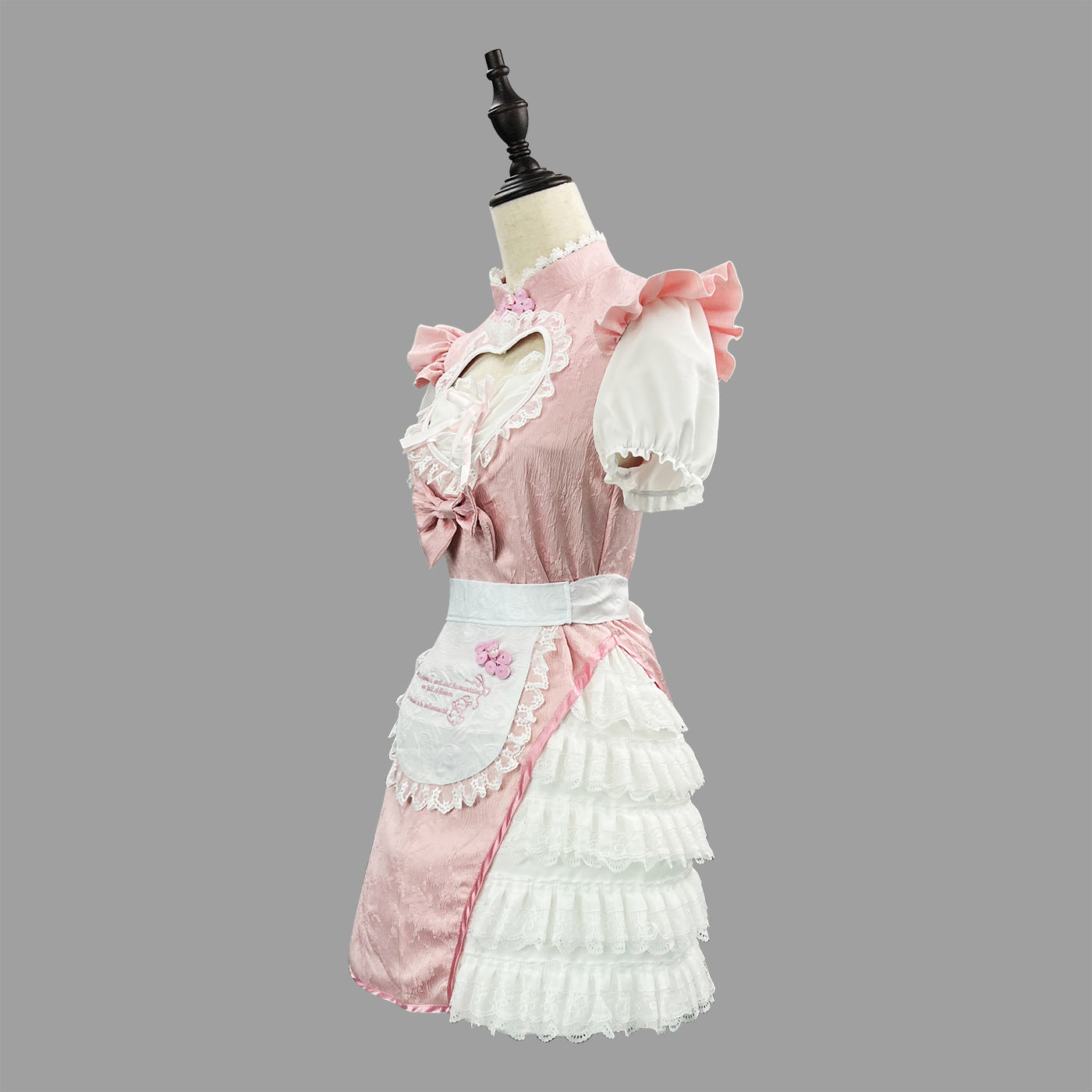 Pink Tight Bubble Dress Maid Outfit Plus Size Cosplay Costume