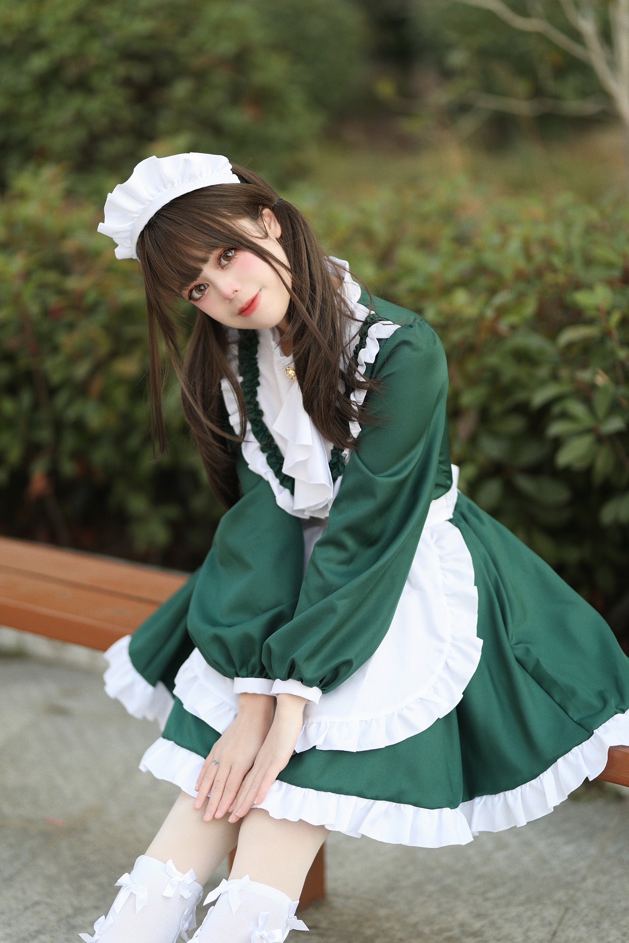 Luxury British Long Sleeves Maid Outfit Plus Cosplay Costume