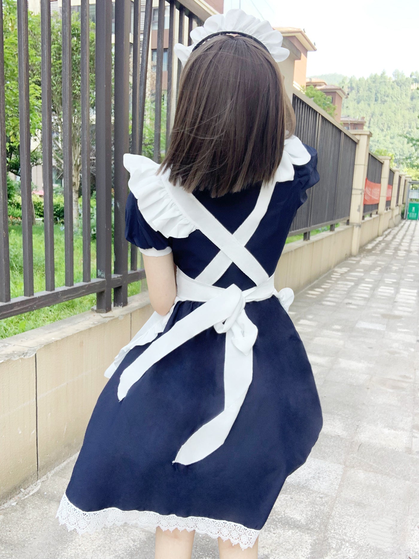 Queen Crown British Maid Outfit Long Dress Plus Cosplay Costume