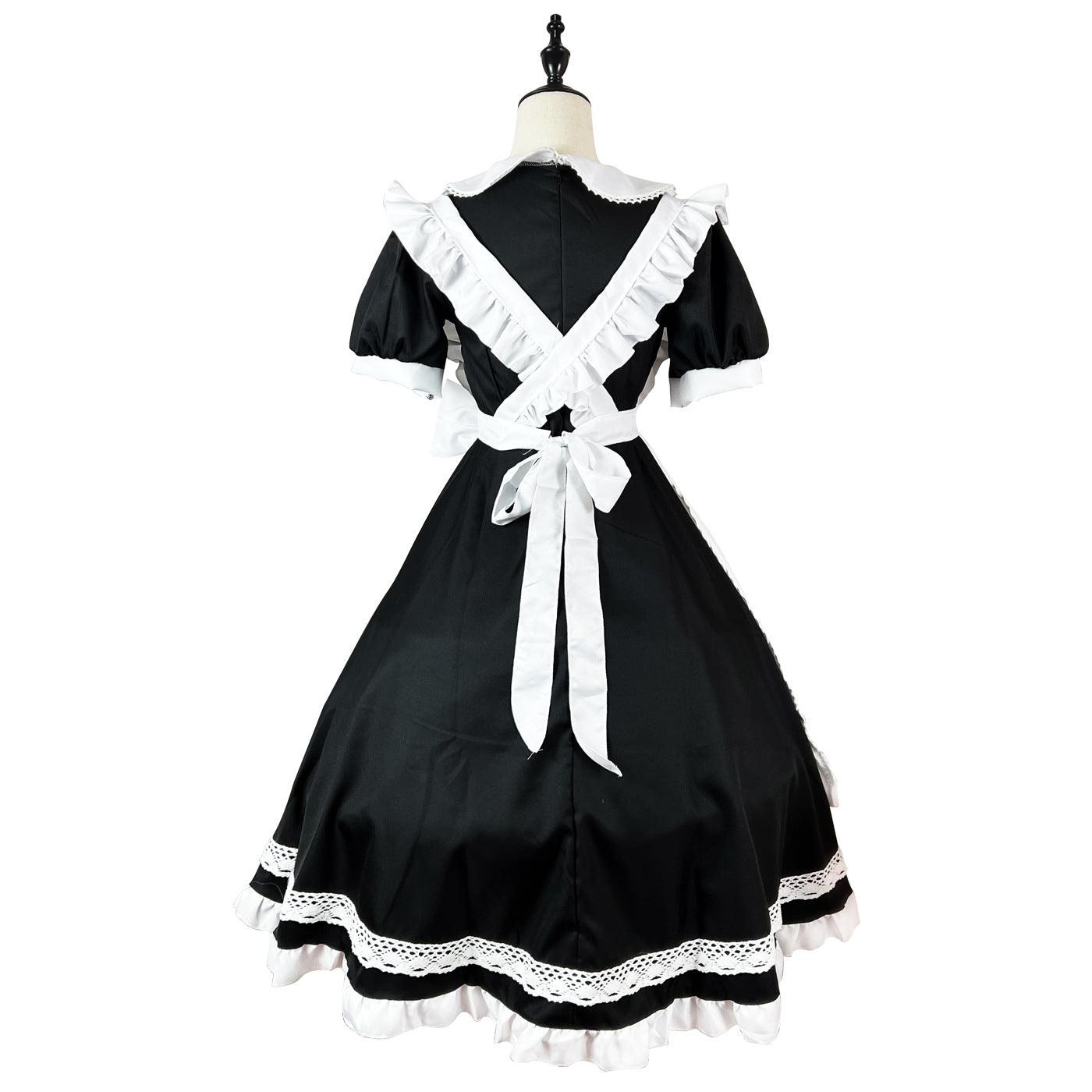 Traditional Short Sleeves Maid Outfit Dress Fancy Cosplay Costume