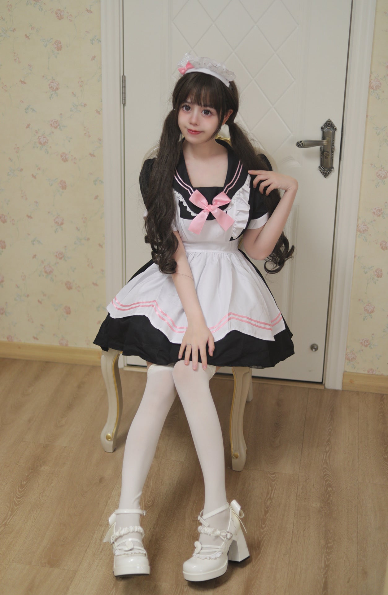 High School JK Uniform Sailor Collar Maid Outfit Cosplay Costume