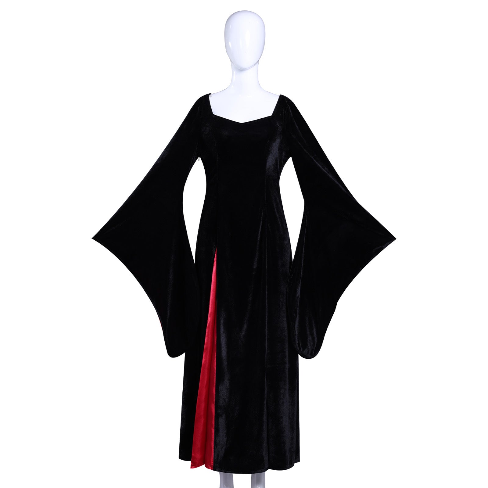 Wednesday 2 Mother Morticia Addams Black Dress Cosplay Costumes