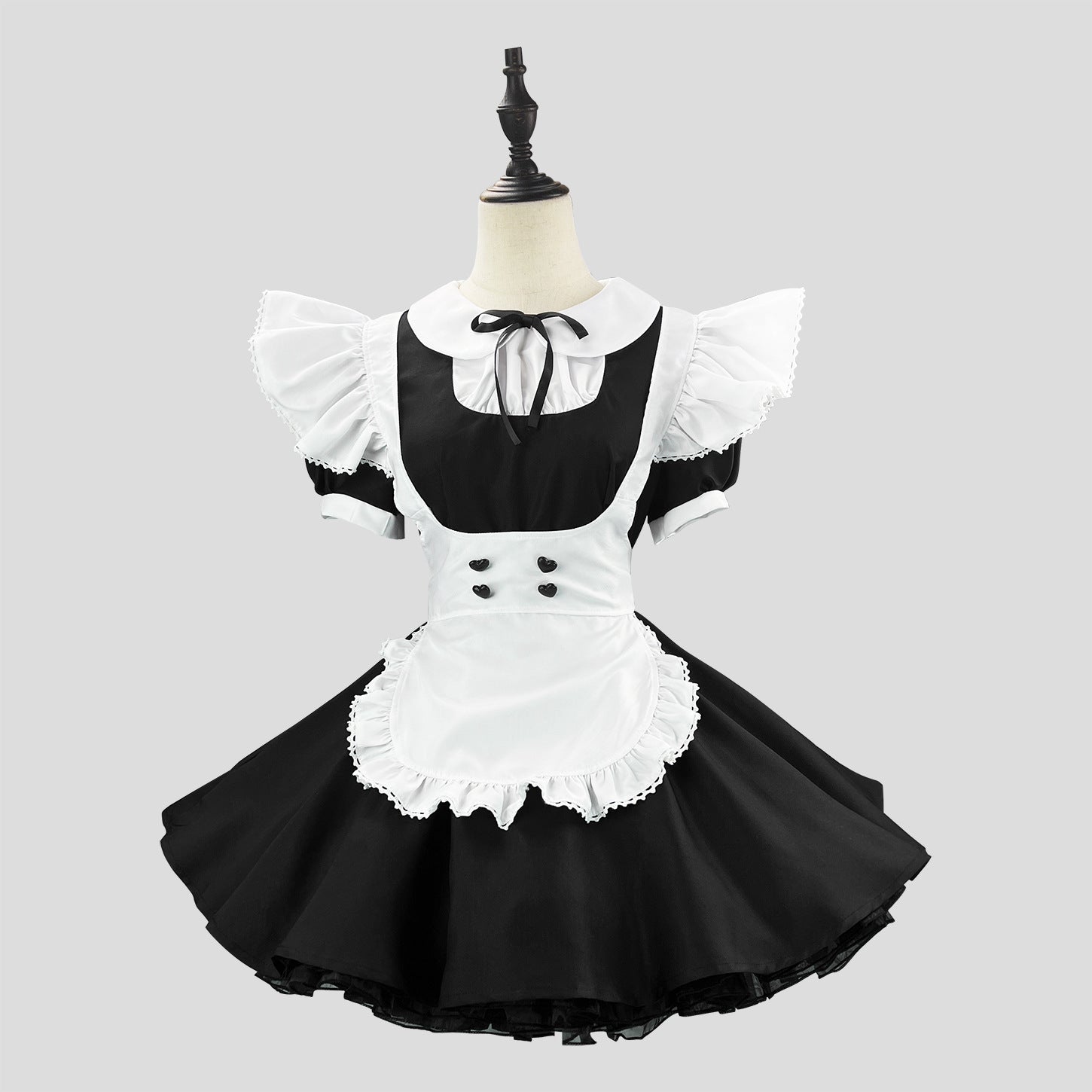Cute Girl Lolita Dress Short Maid Outfit Apron Cosplay Costume