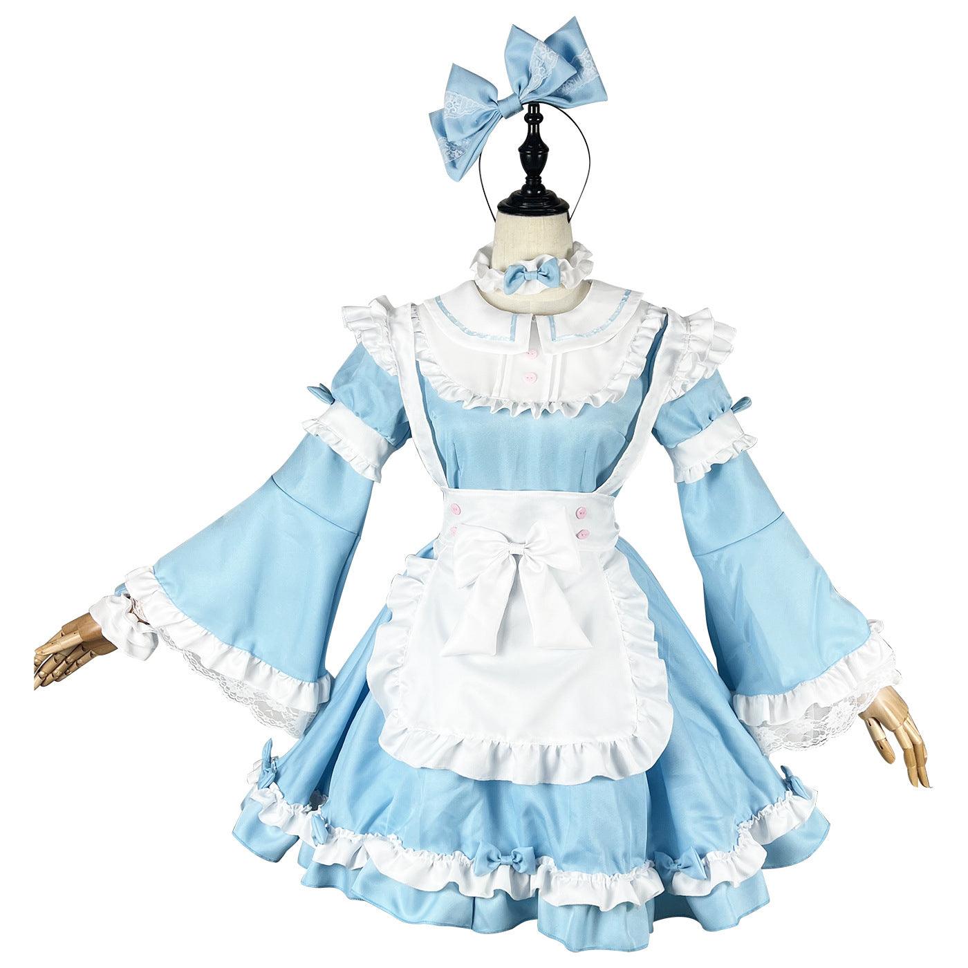 Light Blue Alice Maid Outfit Dress Fancy Plus Size Cosplay Costume
