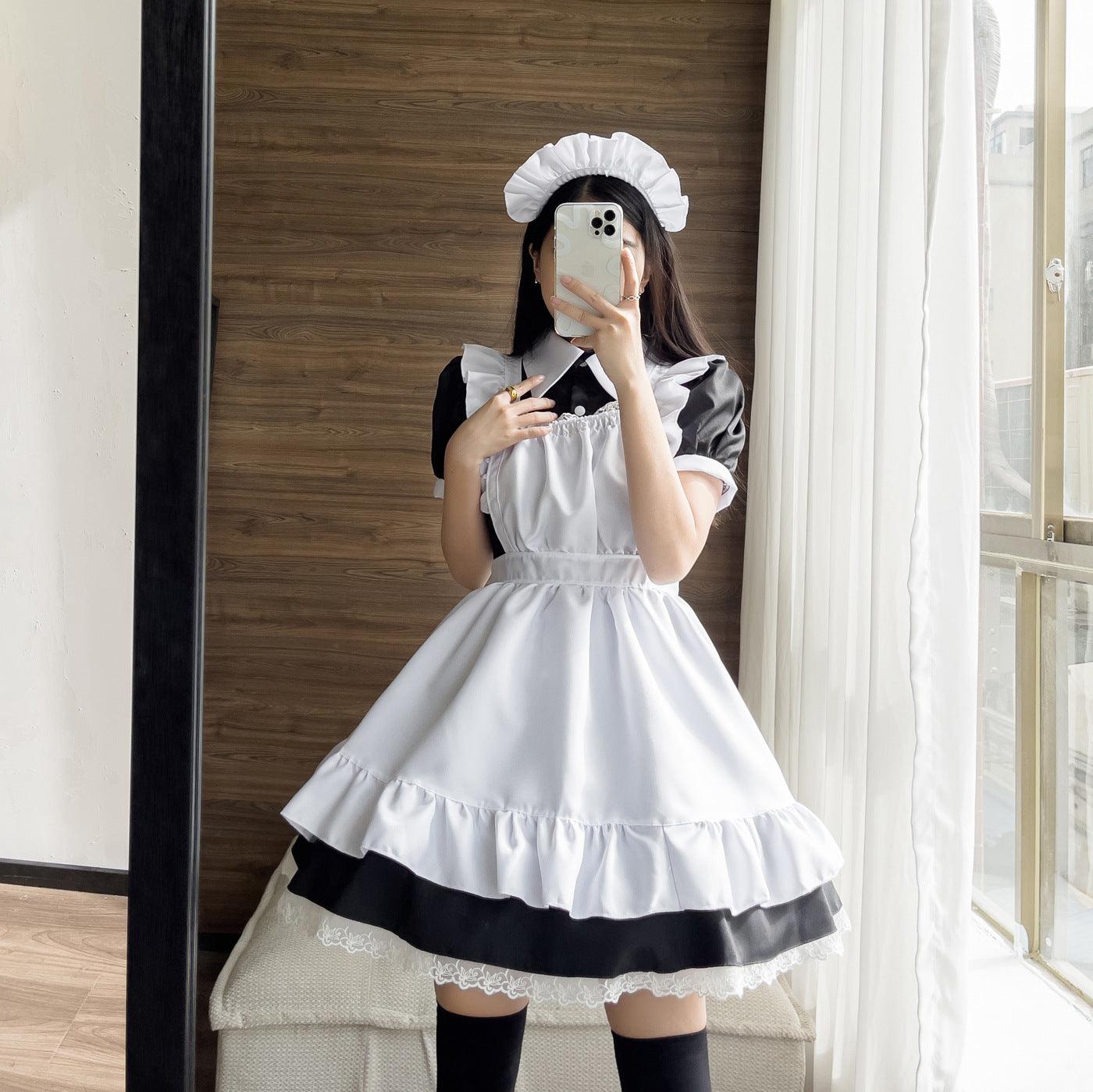 Coffee Waitress Plus Size Maid Outfit Dress Fancy Cosplay Costume