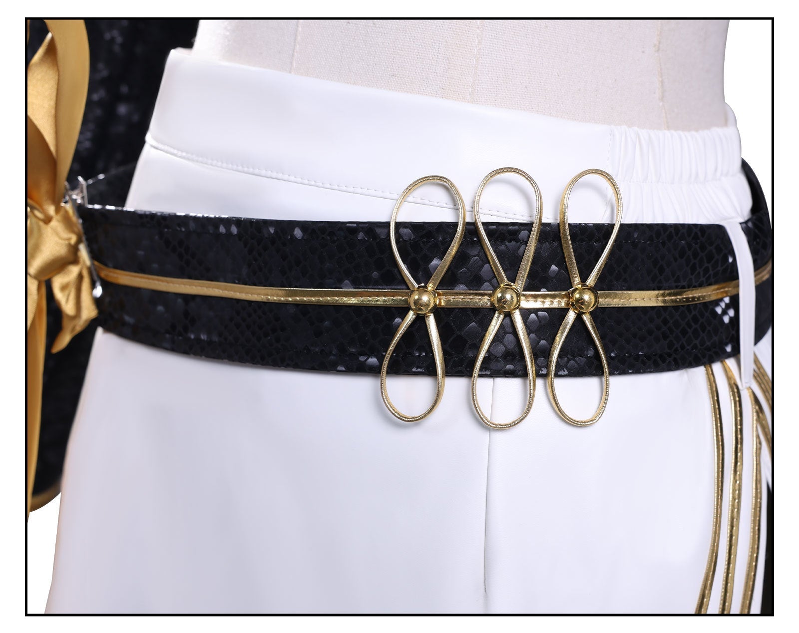 KPop Demon Hunters Mira Black Gold Outfit Adult Kids Cosplay Costumes