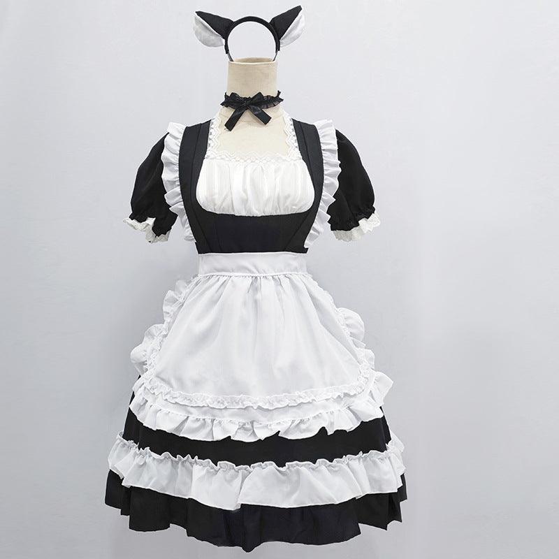 Original Black Cute Cat Maid Outfit Fancy Dress Cosplay Costume
