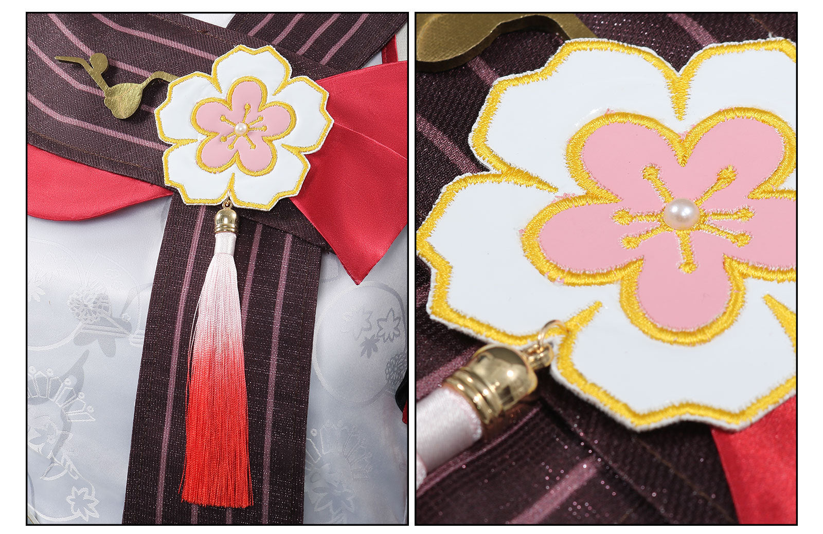 Genshin Impact Lantern Rite Hu Tao Crimson Snow Cosplay Costumes