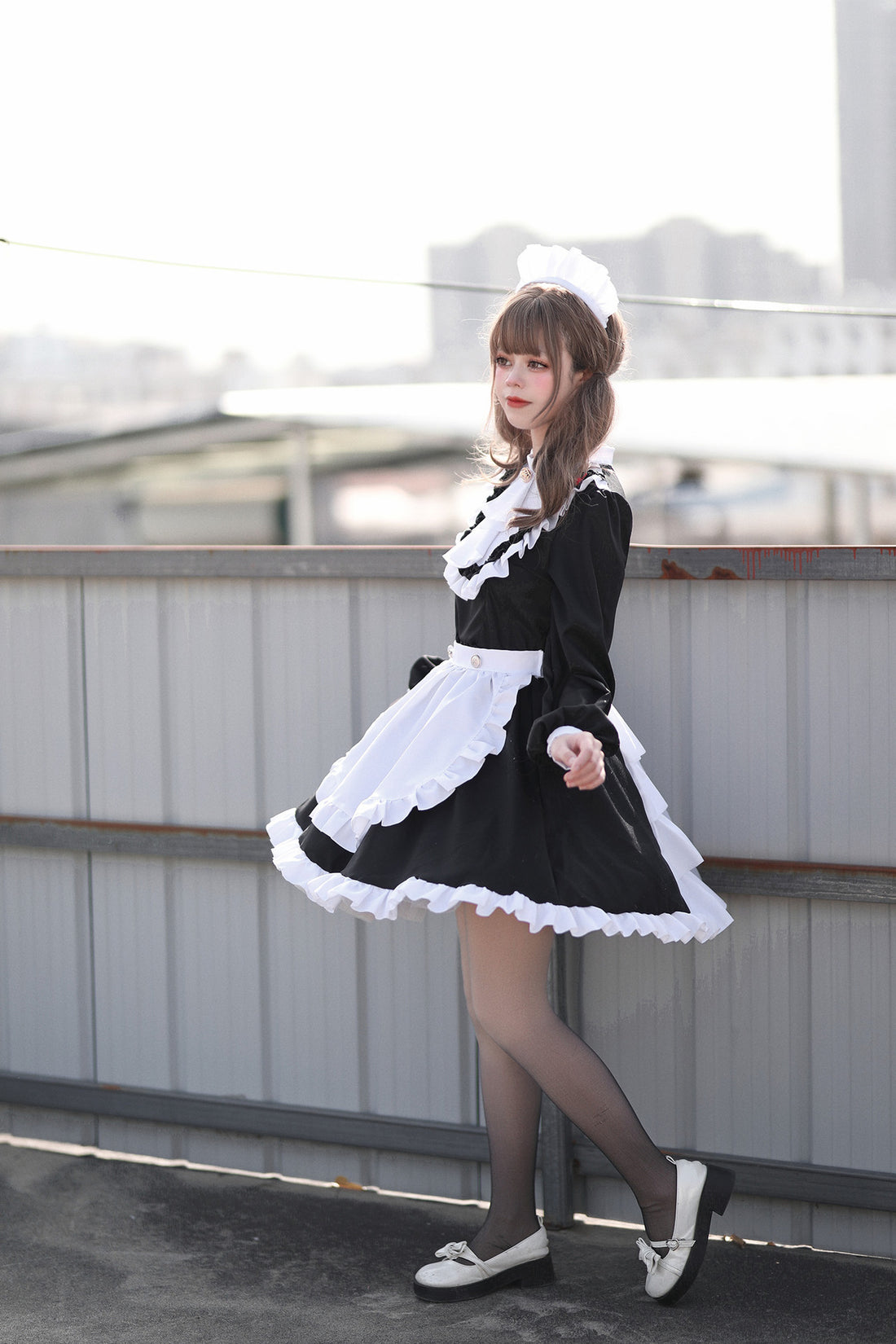 Luxury British Long Sleeves Maid Outfit Plus Cosplay Costume