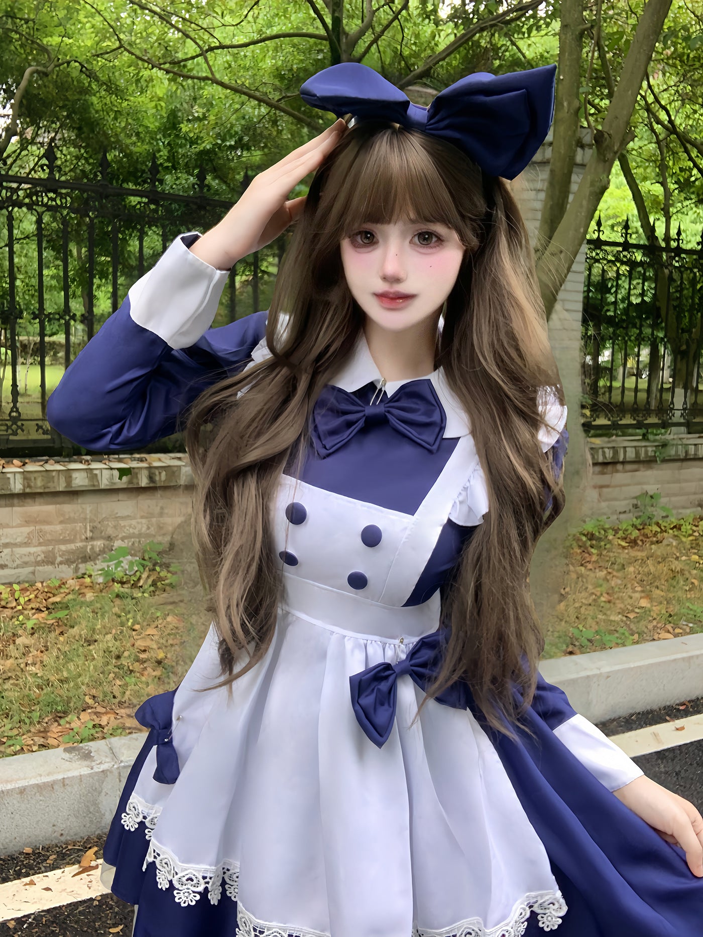 Alice Cafe Waitress Halloween Maid Outfit Plus Cosplay Costume